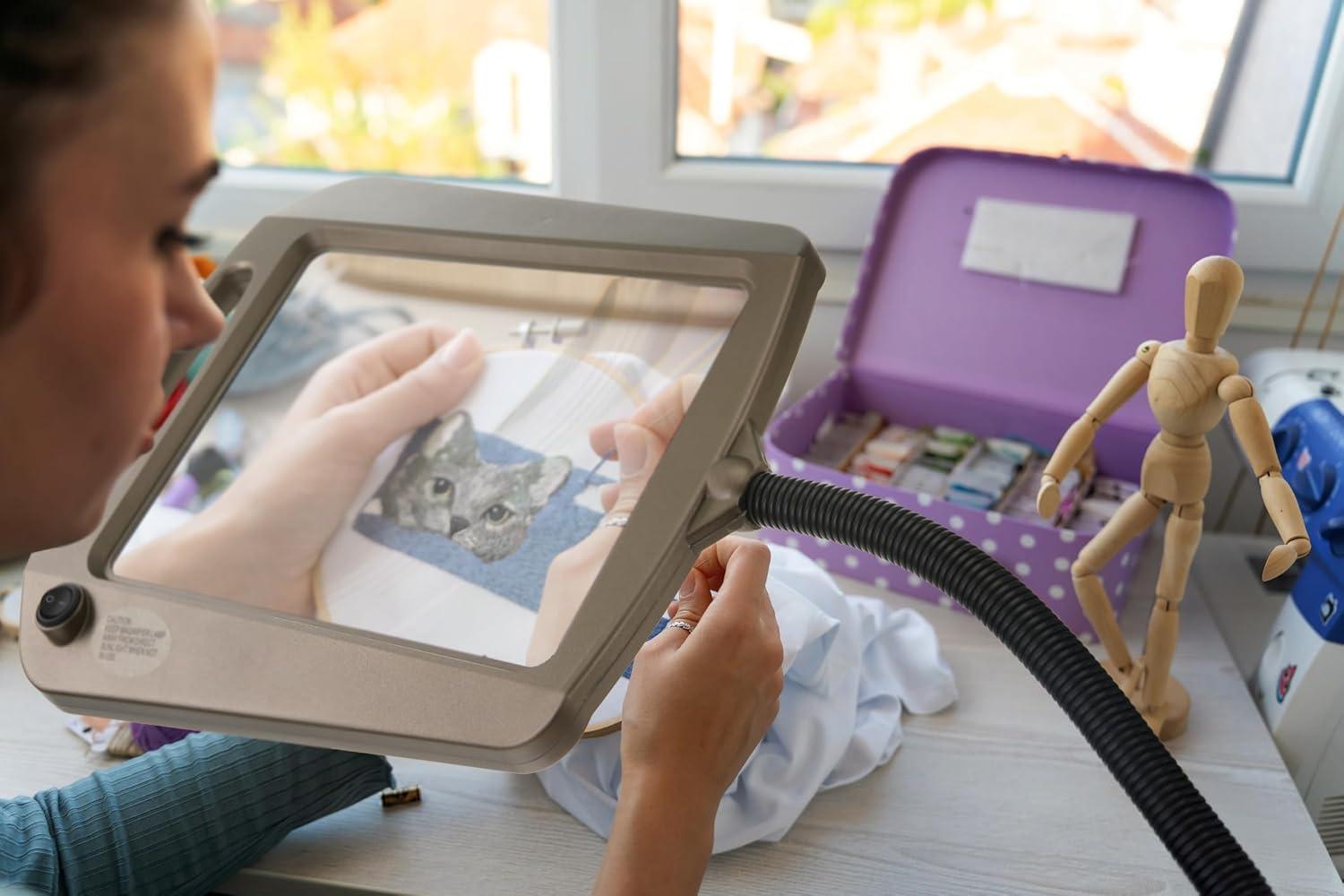 daylight24 Lámpara de Pie Lupa de Página Completa Bronce