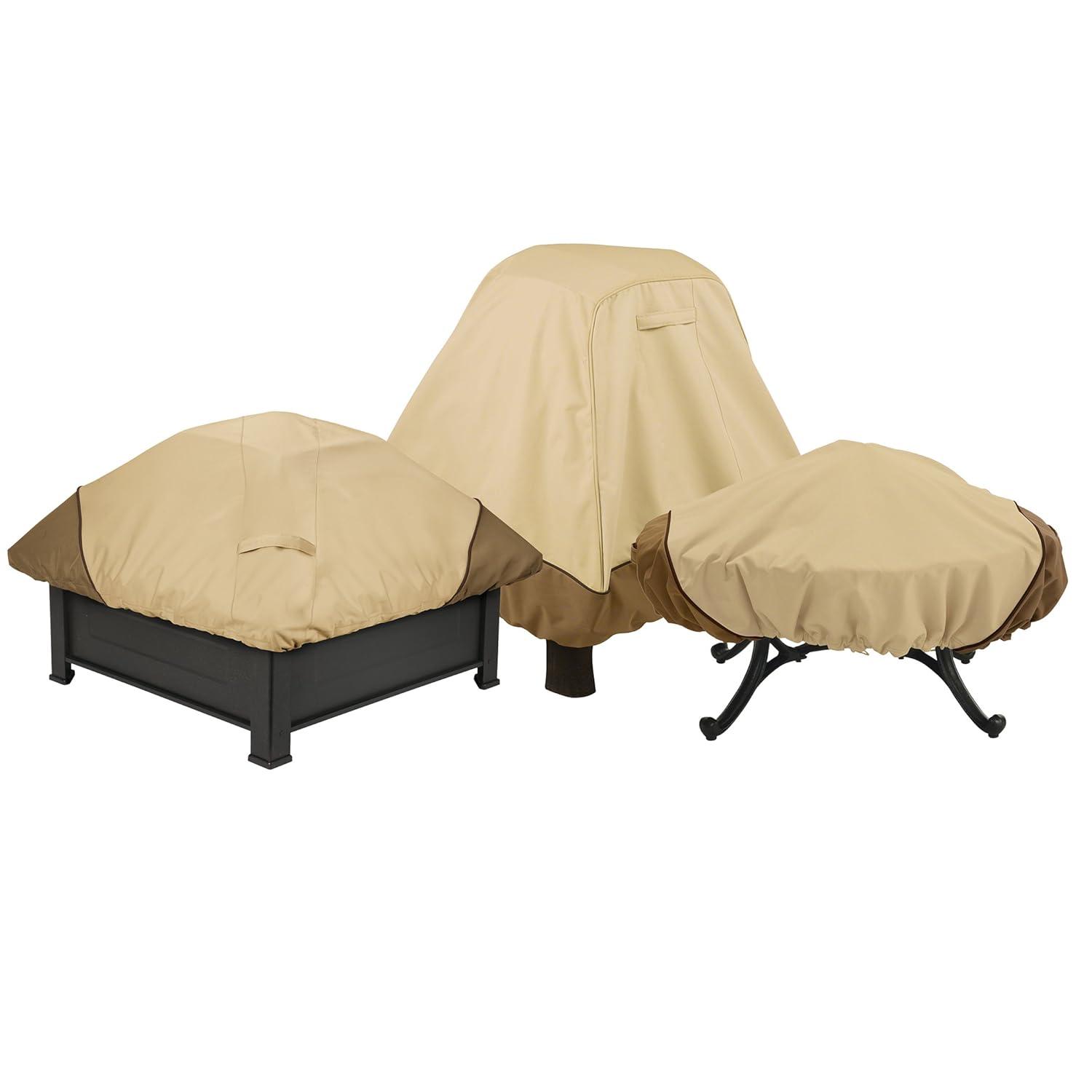 Classic Accessories Veranda Water-Resistant 35.5 Inch Stand-Up Fire Pit Cover