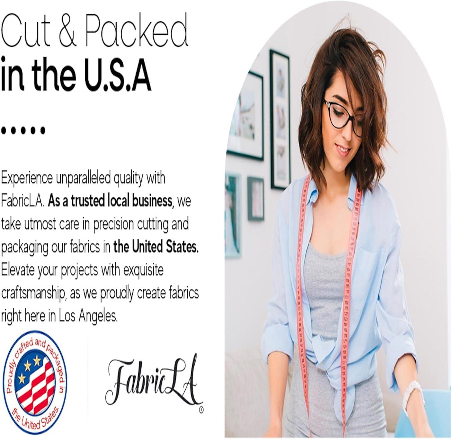 FabricLA Premium Duck Cloth Canvas Fabric lWide 2 Yards |