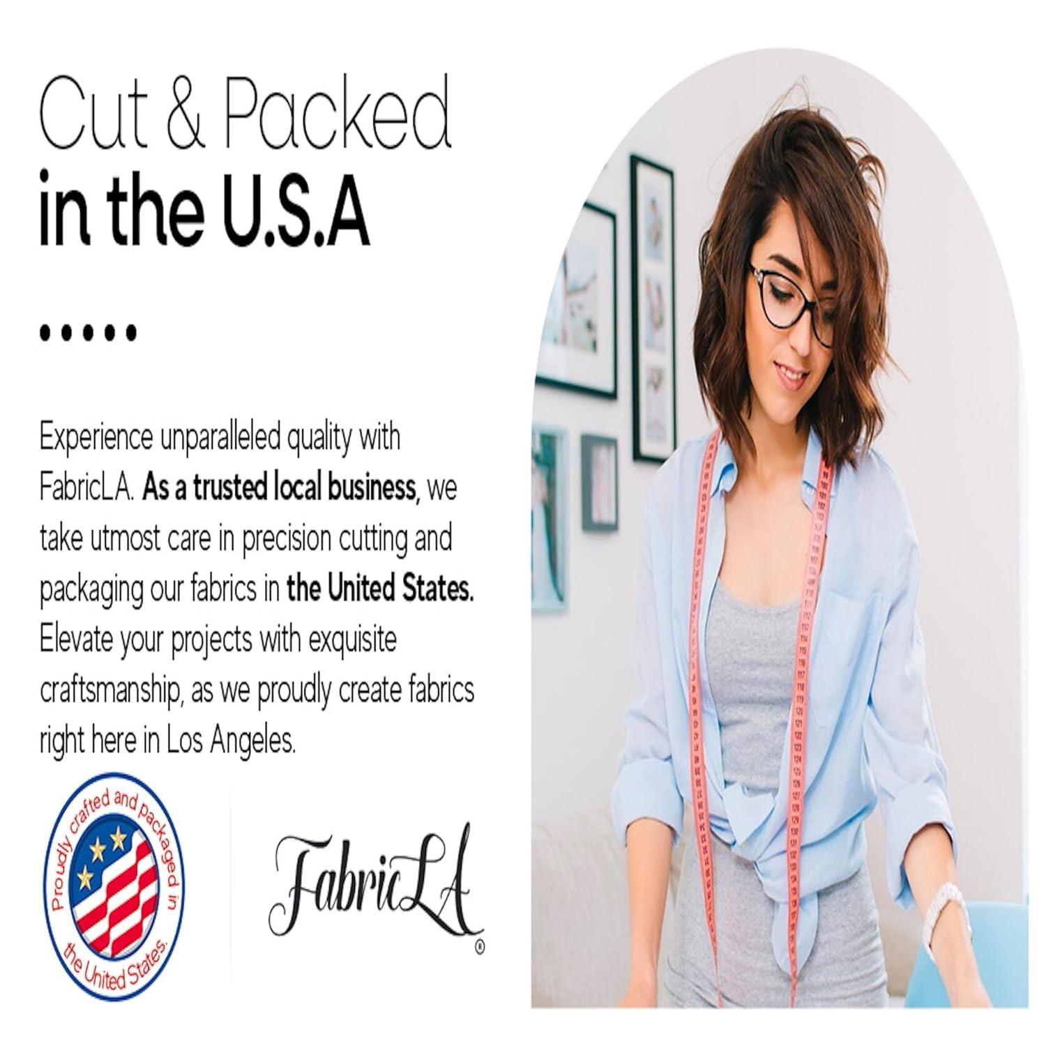 FabricLA Premium Duck Cloth Canvas Fabric lWide 2 Yards |