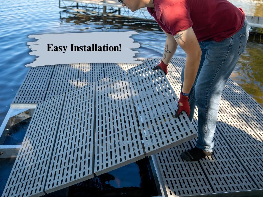 Patriot Docks 16 Ft Straight Truss Docks (GRAY Poly Decking)