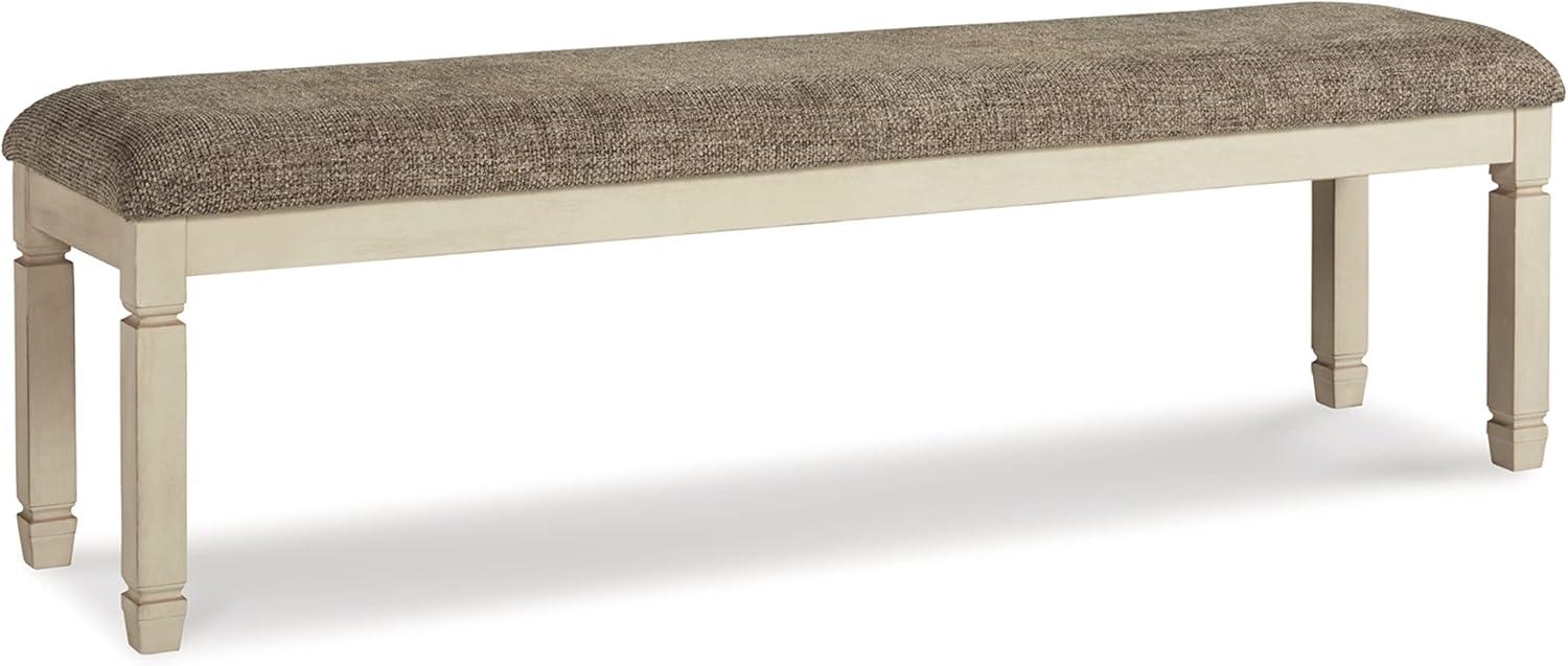 Signature Design by Ashley Casual Bolanburg 65" Dining Bench, Antique Cream/Brown