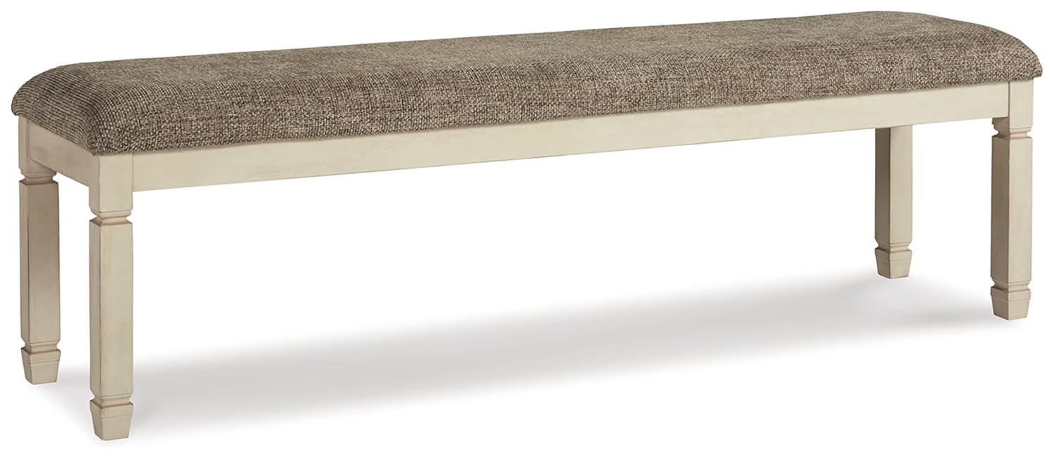 Signature Design by Ashley Casual Bolanburg 65" Dining Bench, Antique Cream/Brown