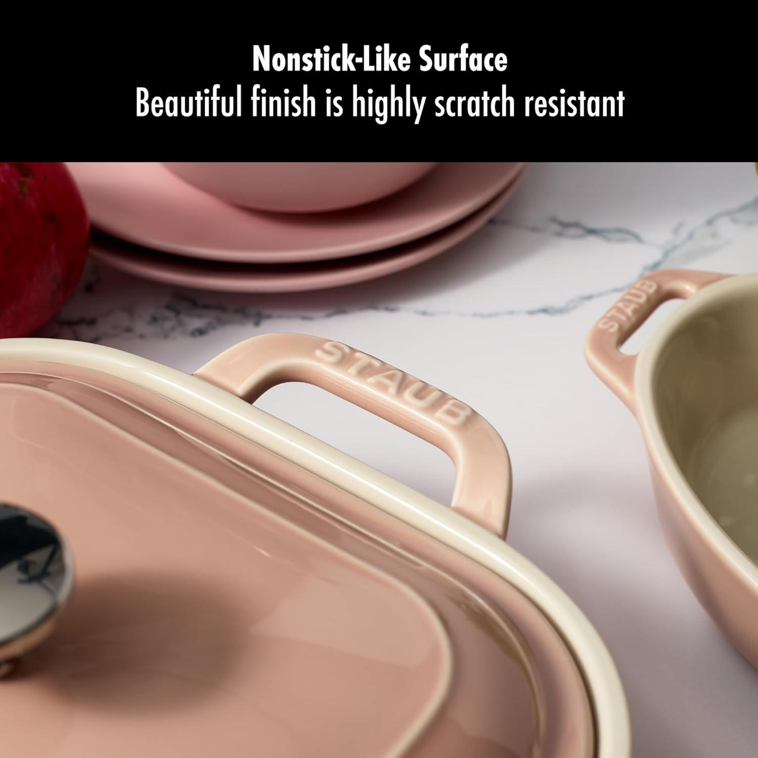 Staub Staub Ceramic 4-Pc Baking Pans Set, Casserole Dish With Lid, Brownie Pan,