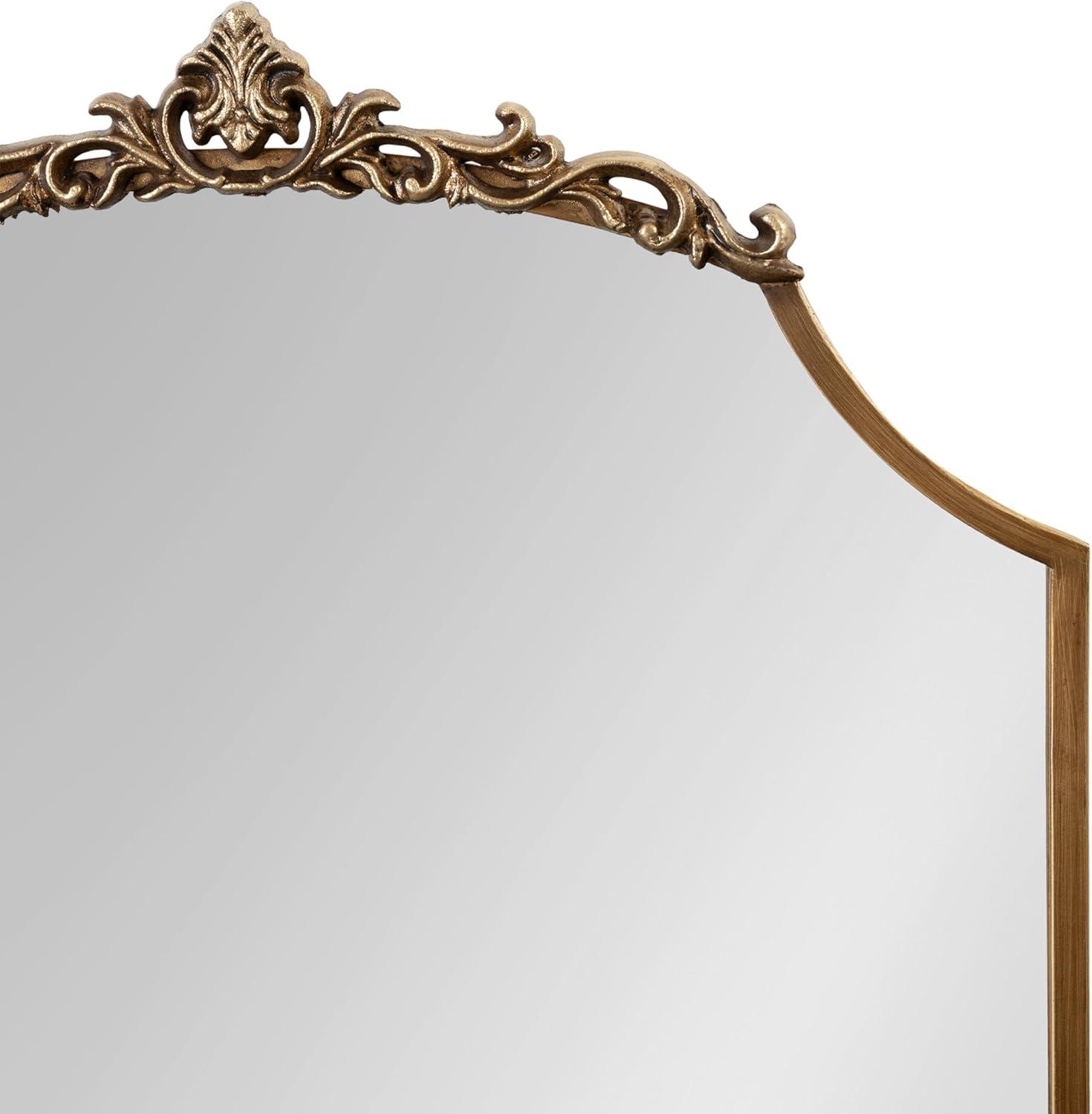 Kate & Laurel All Things Decor Arendahl Traditional Scallop Mirror Gold