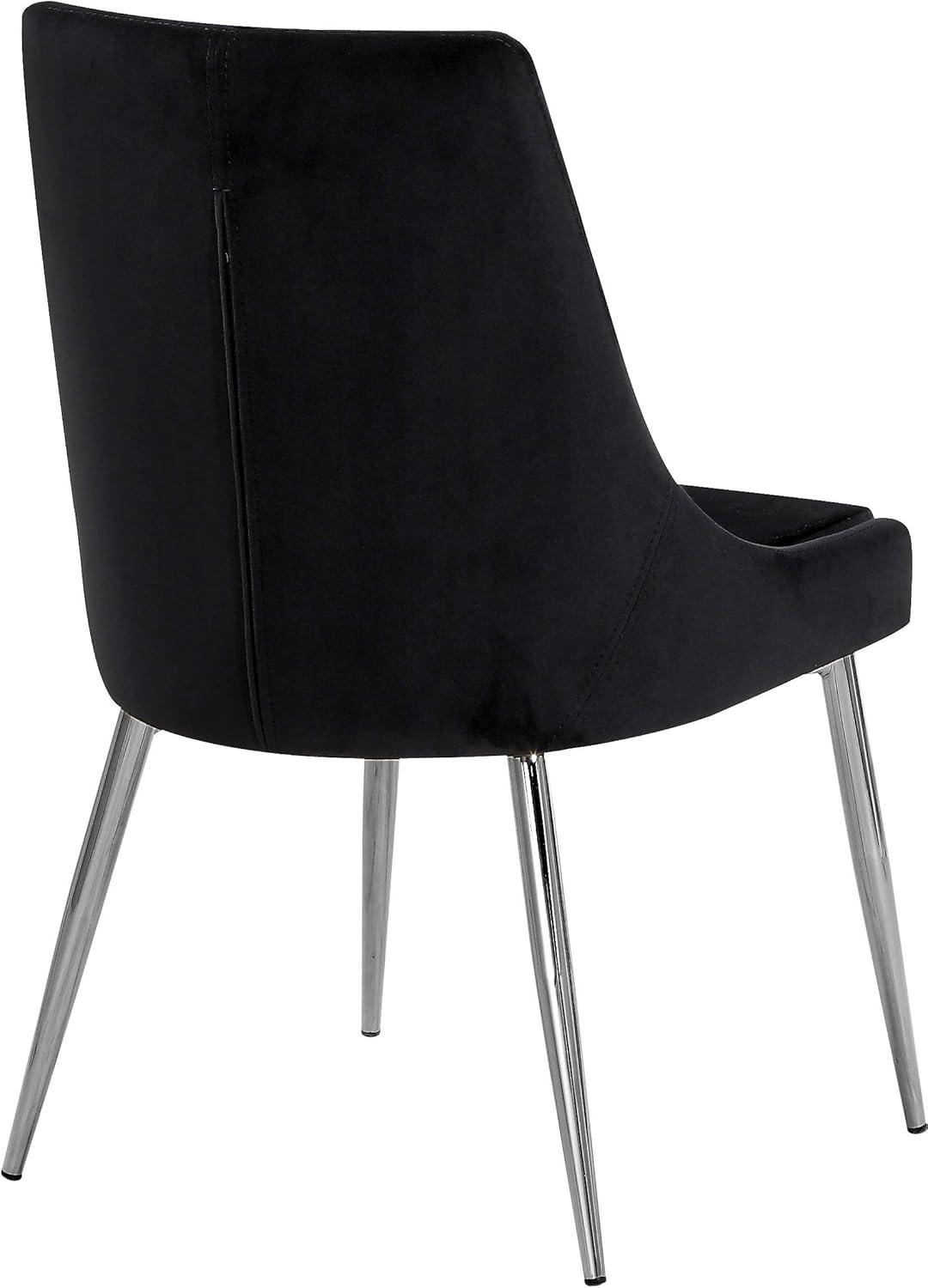 Meridian Furniture Karina Black Velvet Dining Chair (Set of 2)