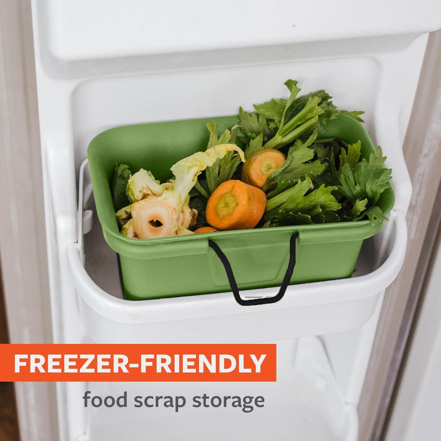 SCRAP HAPPY Scrap Collector & Freezer Compost Bin Silicone Material