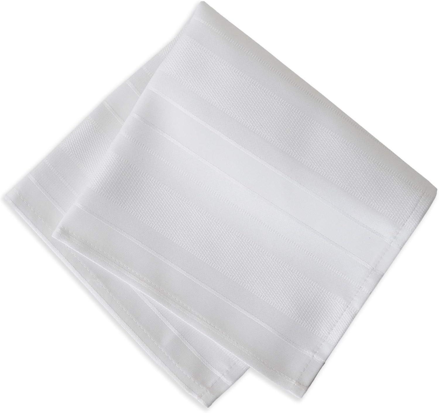 Elrene Denley Stripe Jacquard Stain Resistant Napkin Set of 4 - 17" x 17" - Elrene Home Fashions