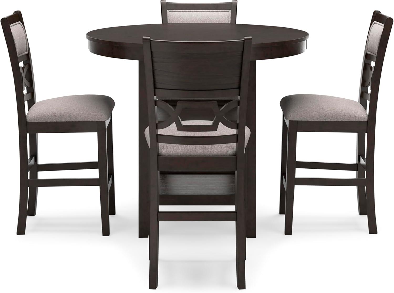 Ashley Furniture Langwest Brown Counter Height Dining Table Set - Set of 5