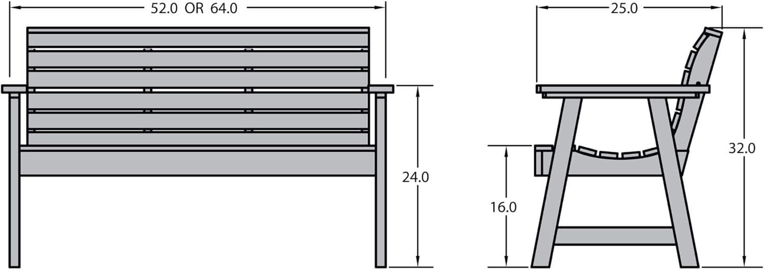 5' Weatherly Garden Bench - highwood