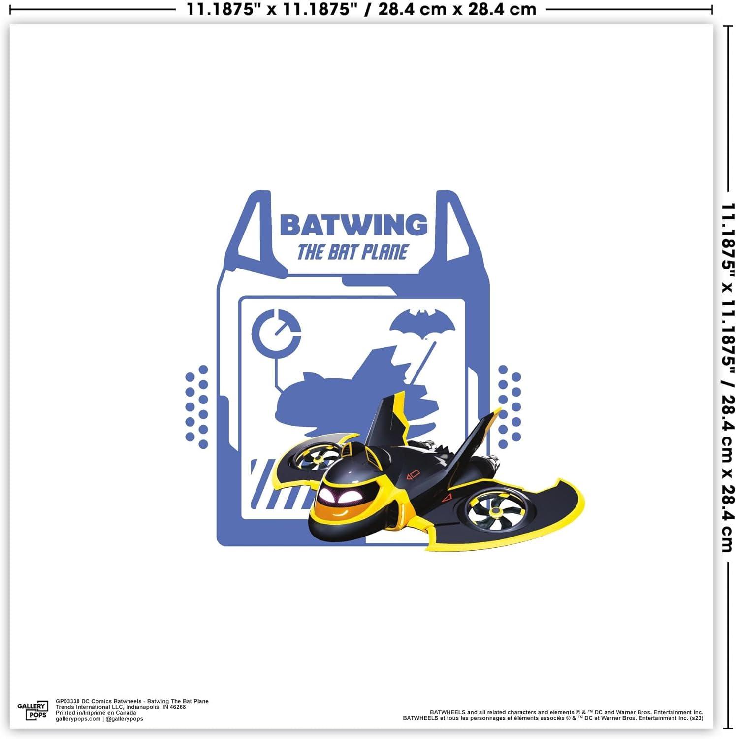 Gallery Pops DC Comics Batwheels - Batwing The Bat Plane Wall Art, Unframed Version, 12" x 12"