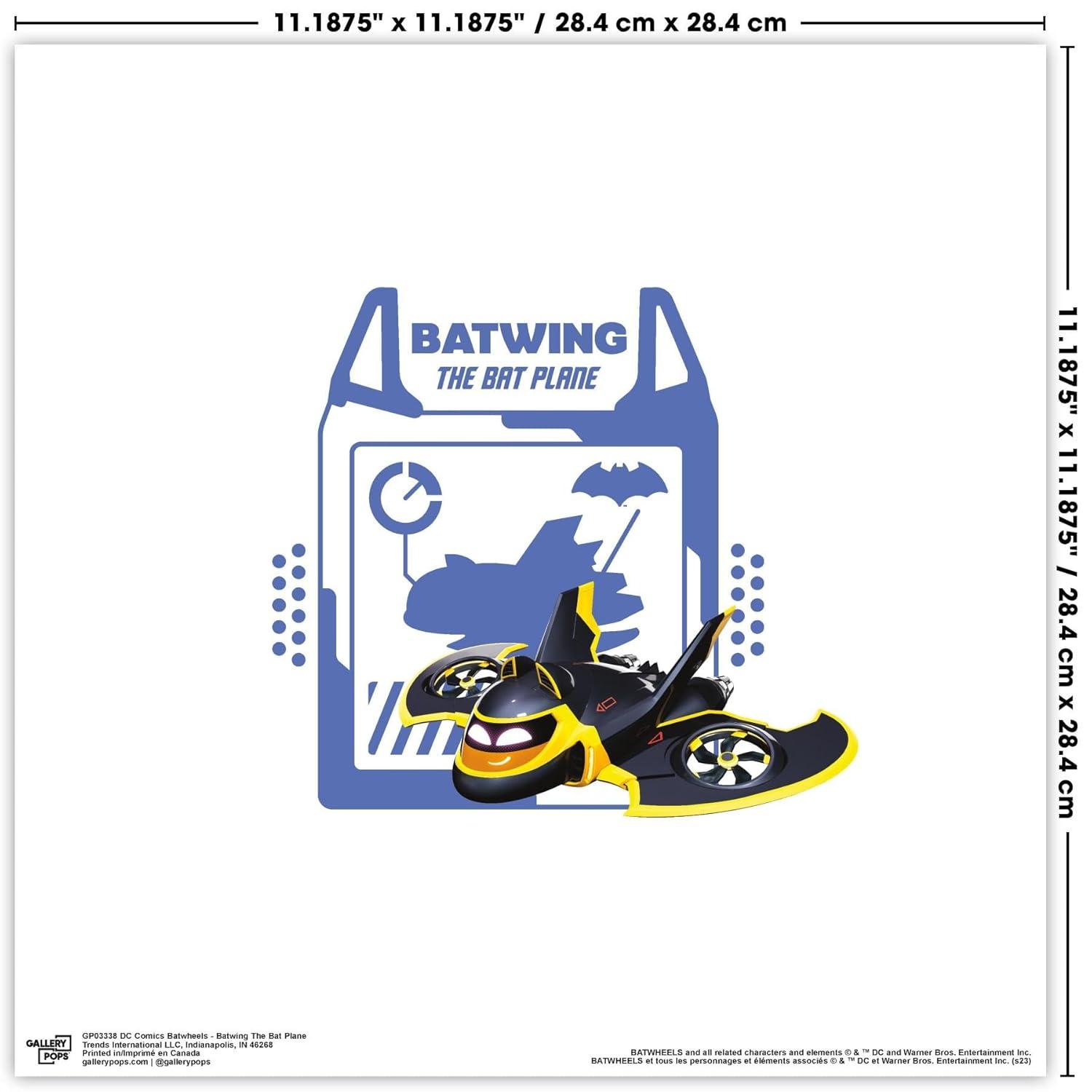 Gallery Pops DC Comics Batwheels - Batwing The Bat Plane Wall Art, Unframed Version, 12" x 12"