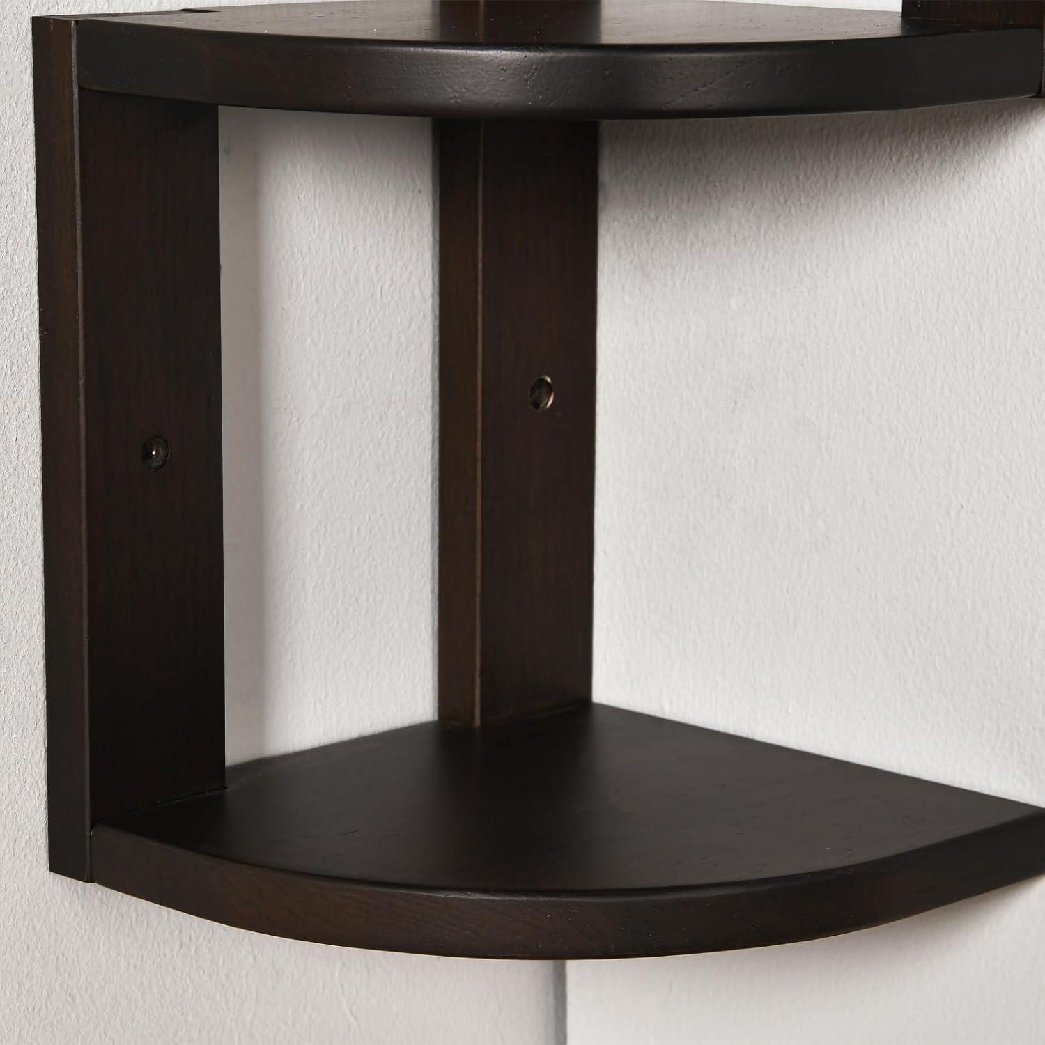 CONSDAN Corner Shelf, 4 Pieces, USA-Grown Solid Hickory Hardwood