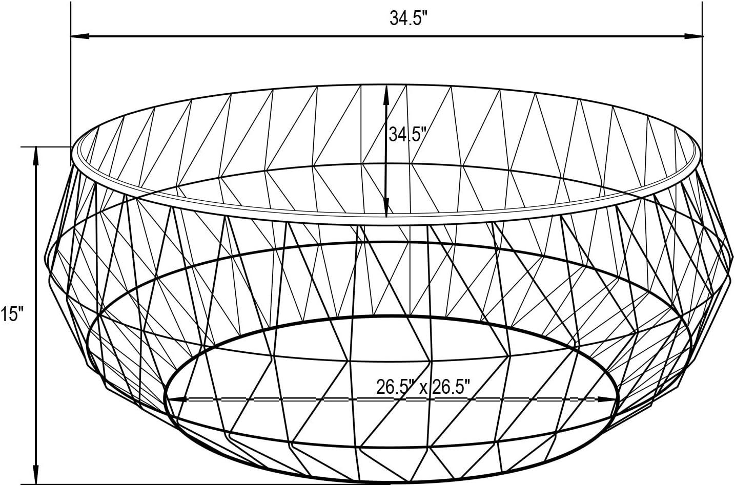 LeisureMod Malibu Modern Round Glass Top Coffee Table With Metal Base