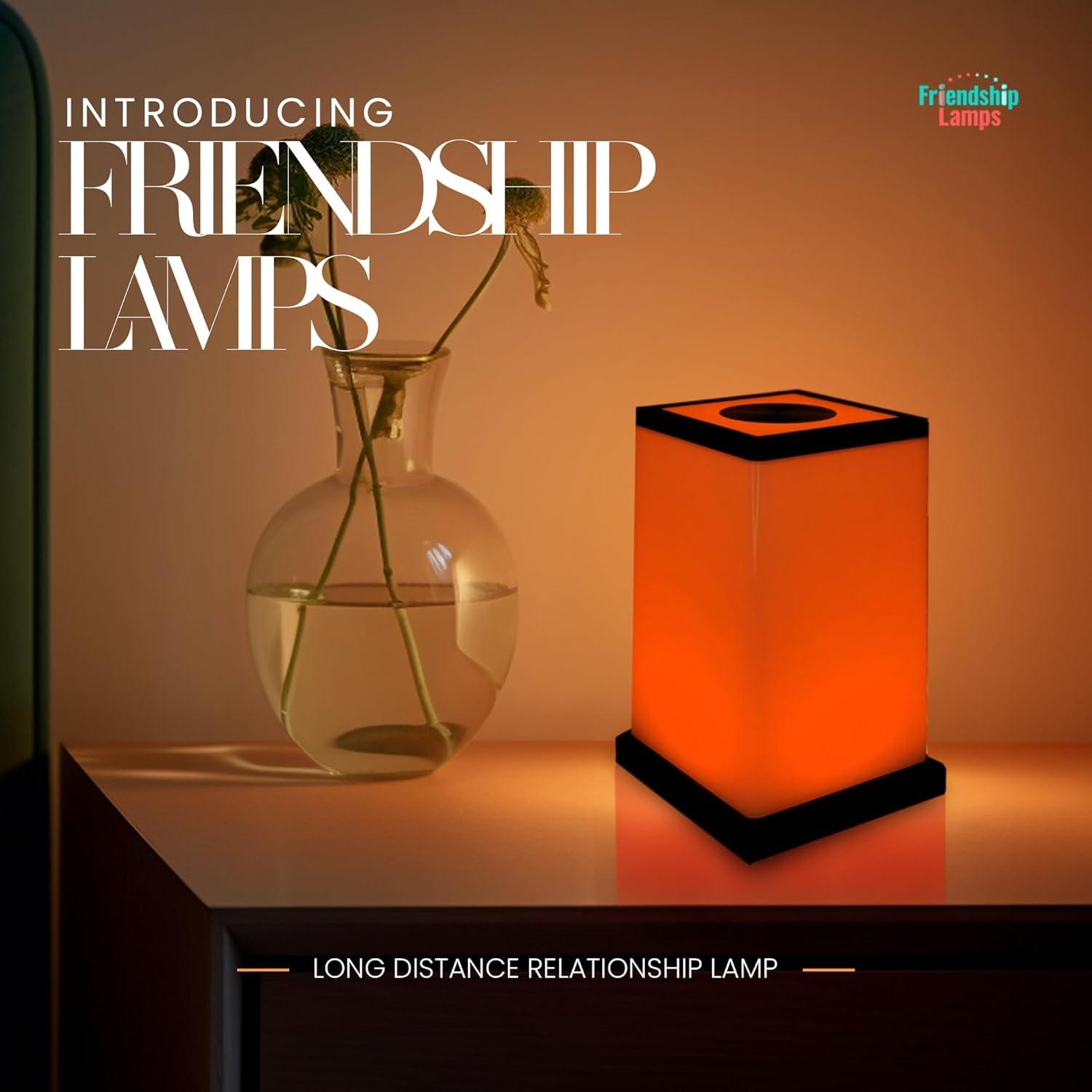 Modern Black Acrylic Touch Friendship Lamp Set