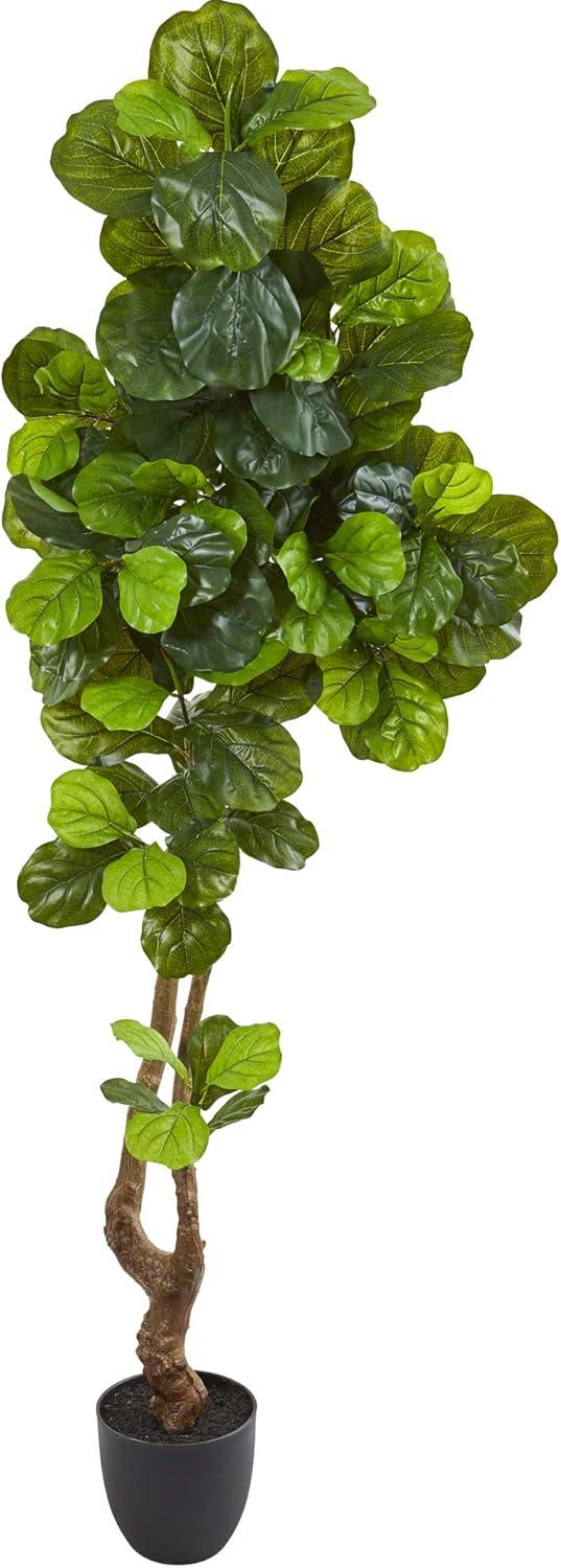 Lush Greenery 78'' Real-Touch Fiddle Leaf in Pot