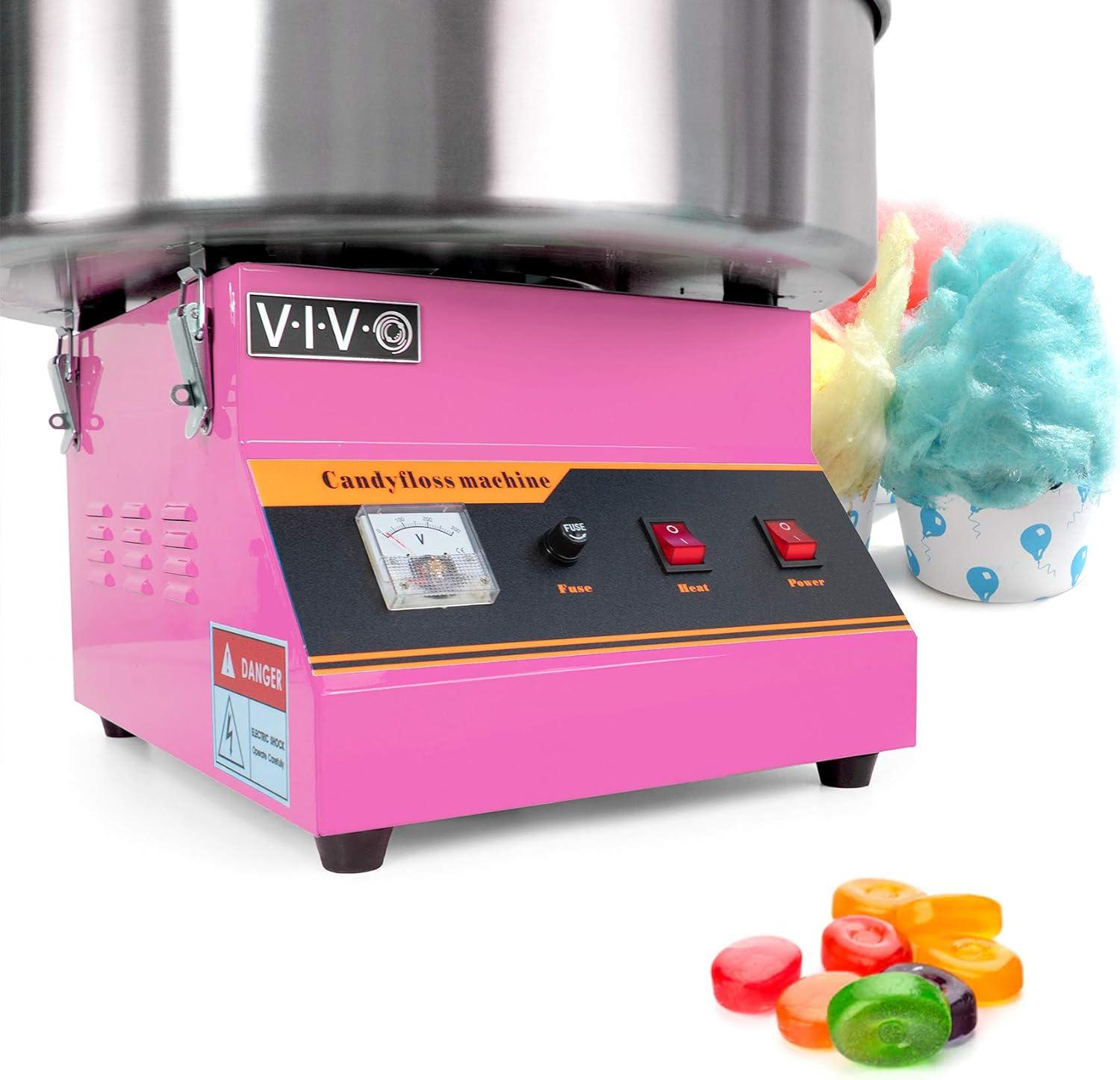 Vivo Electric Commercial Cotton Candy Machine with Bubble Shield
