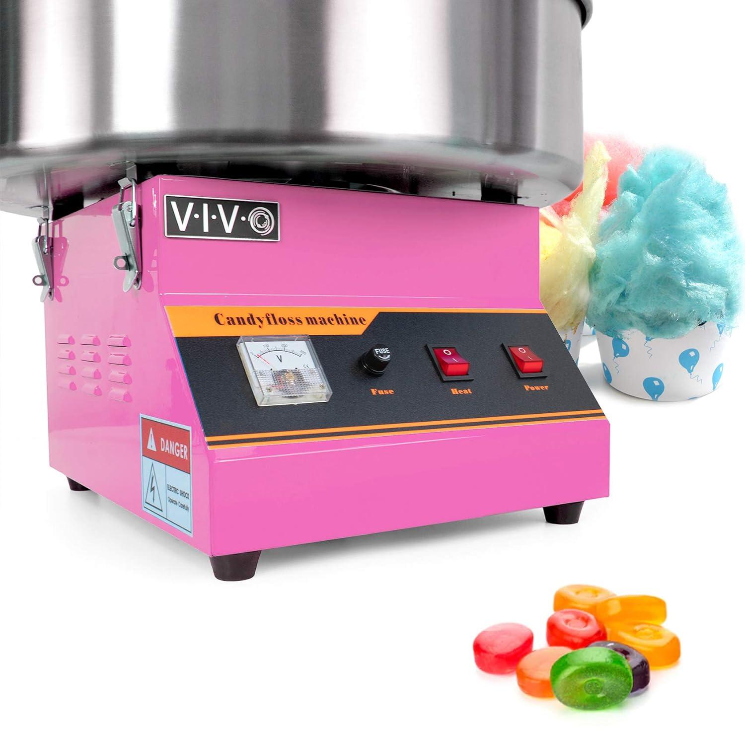 Vivo Electric Commercial Cotton Candy Machine with Bubble Shield
