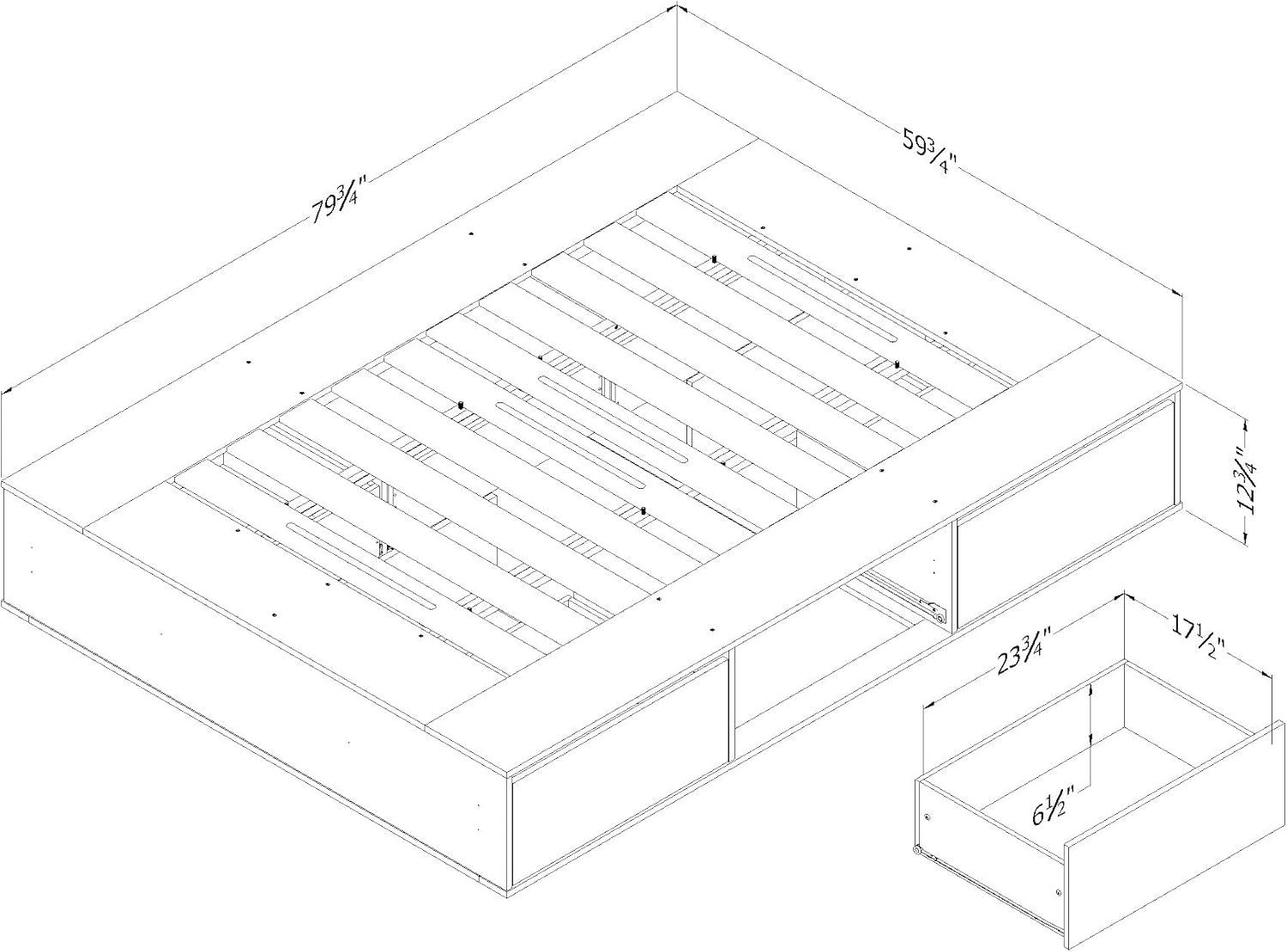 Fusion Queen 6-Drawer Platform Bed Pure Black