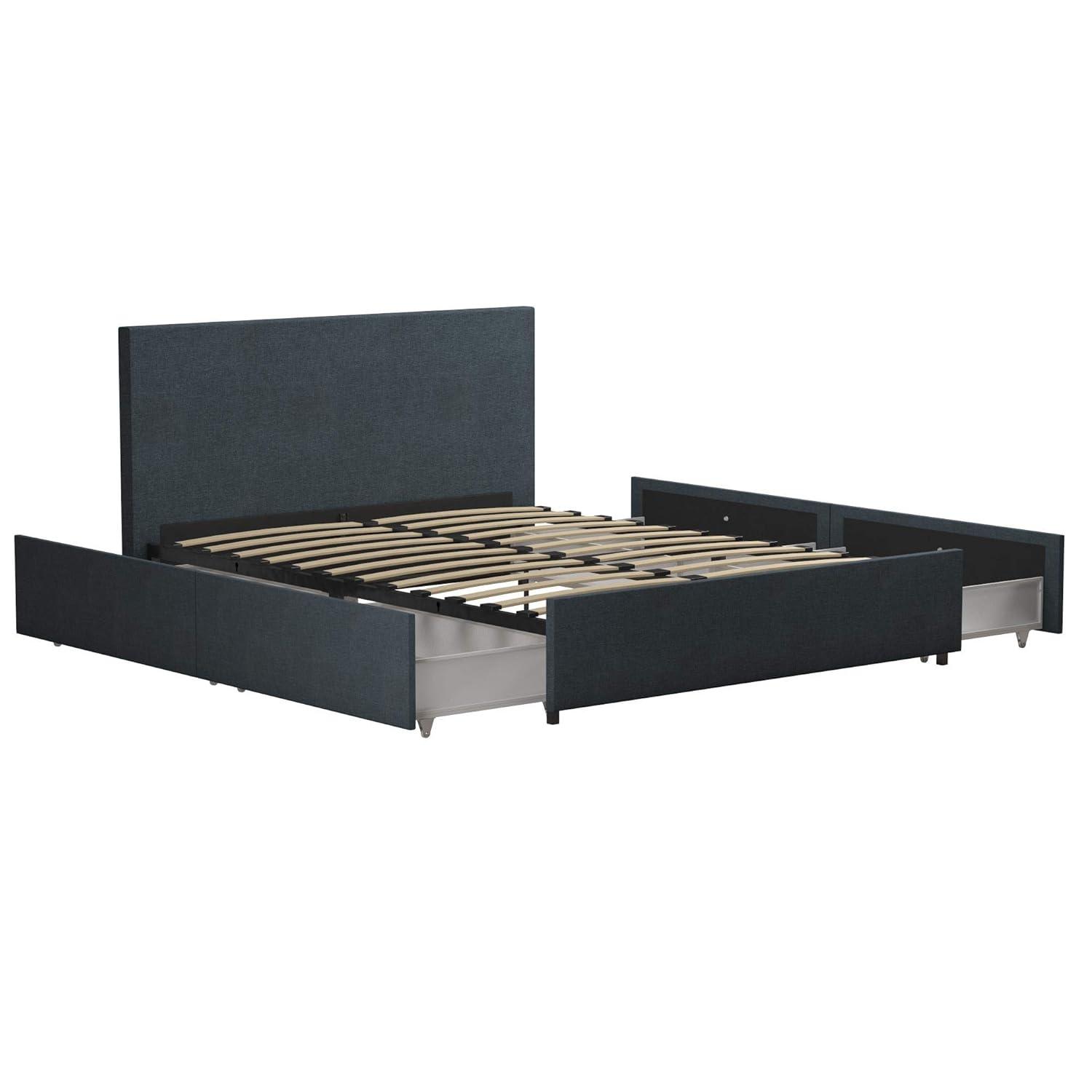 Novogratz Kelly Upholstered Unfinished Platform Storage Bed