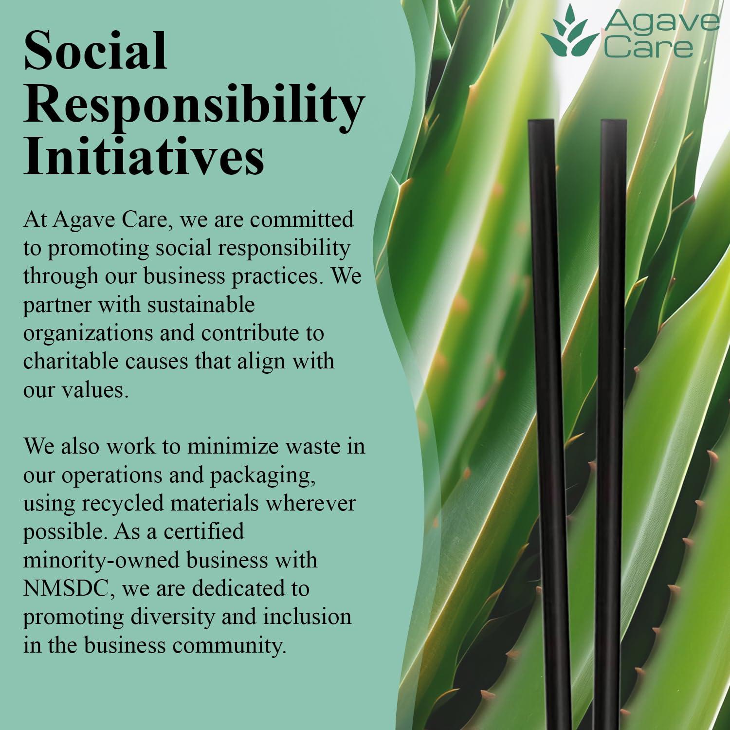 Agave Care Sustainable Agave Straws - 5.9" - Natural - Unwrapped - 150 Count - 3 oz