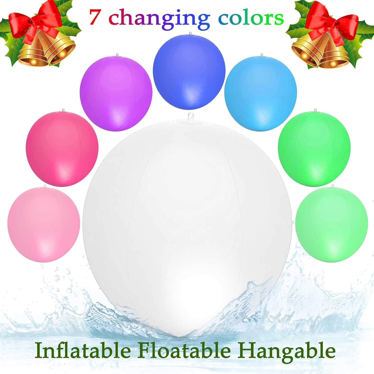 Solar Powered Color Changing 14-inch Floating Pool Lights