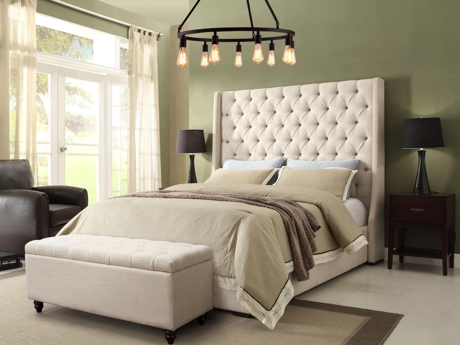 Diamond Sofa Upholstered Wingback Bed