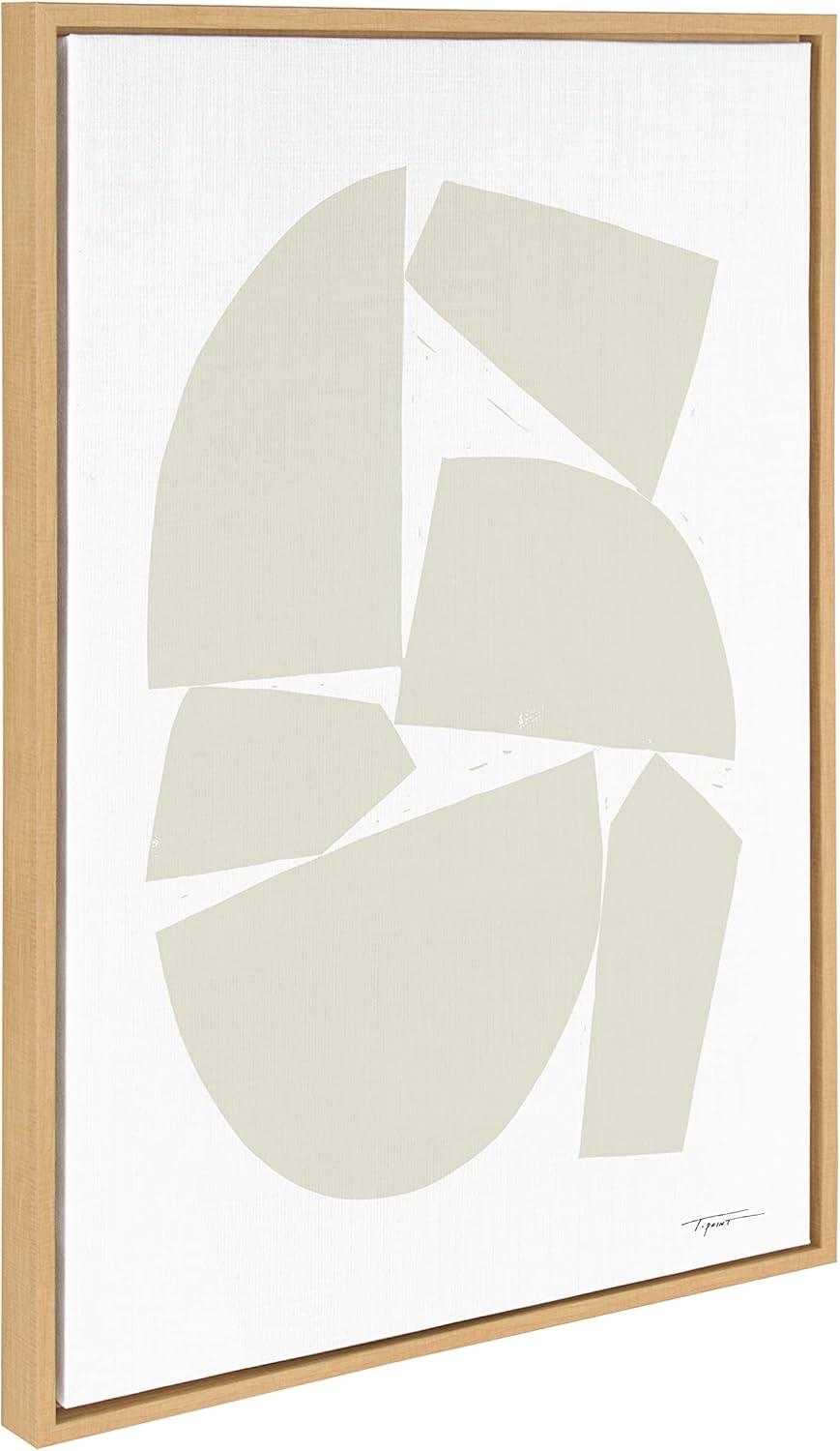 23" x 33" Sylvie Constructed I Neutral by Statement Goods - Kate & Laurel: Modern Digital Art Canvas