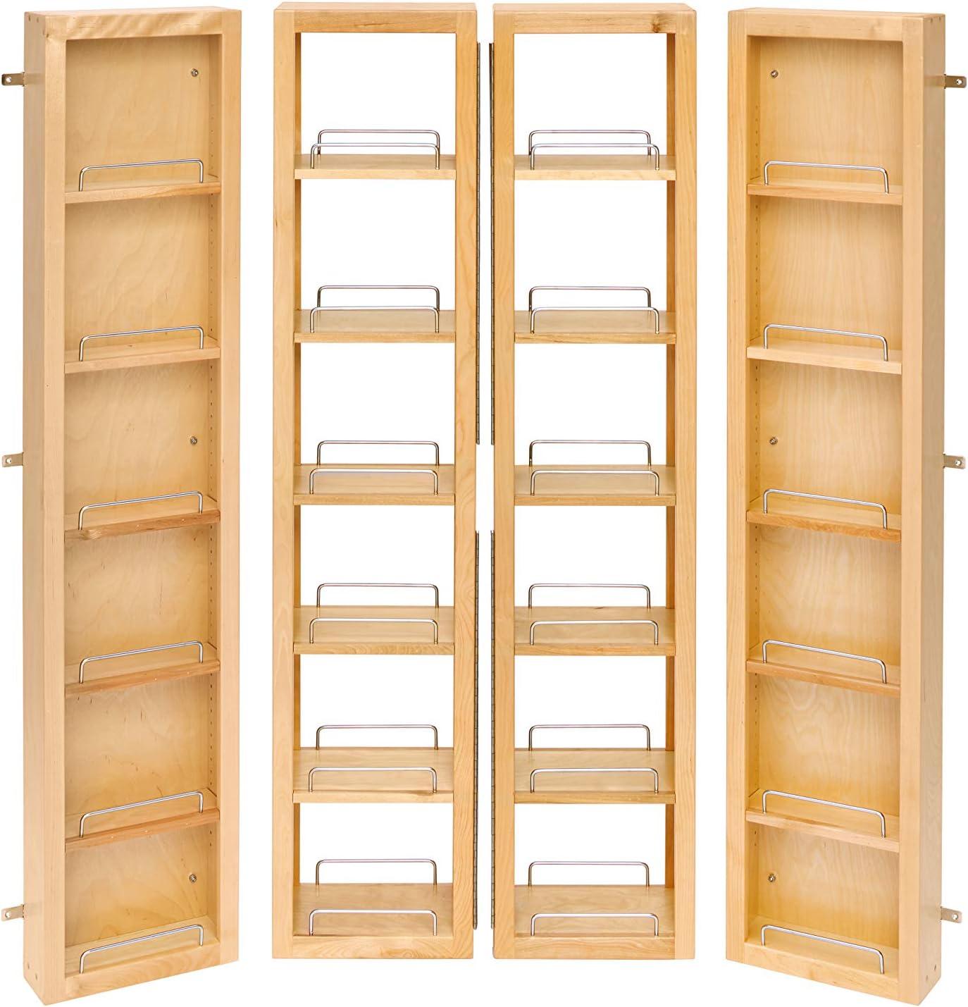 Maple Swing-Out Pantry Kit with Chrome Rails, 57"