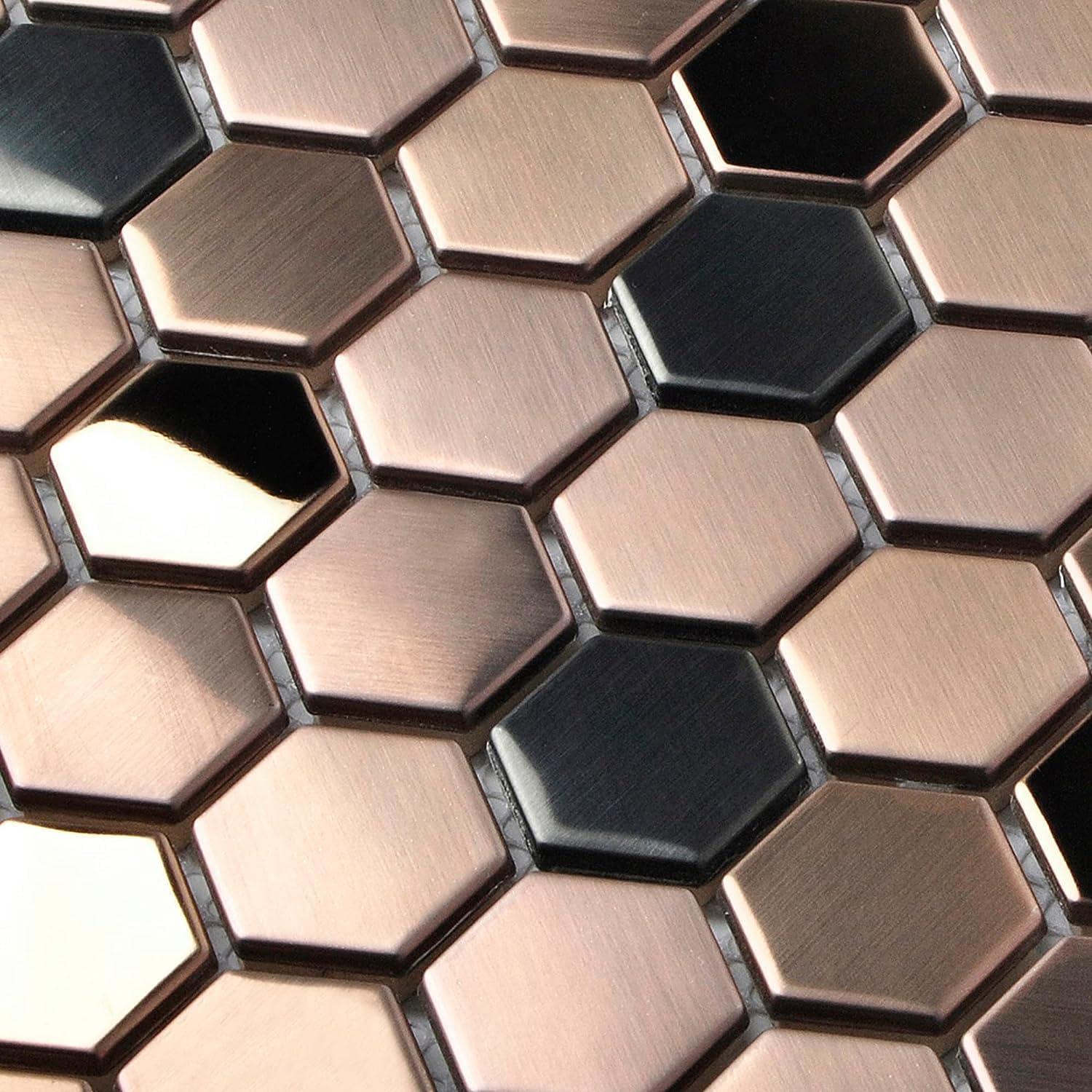 Hexagon Metal Look Wall & Floor Tile