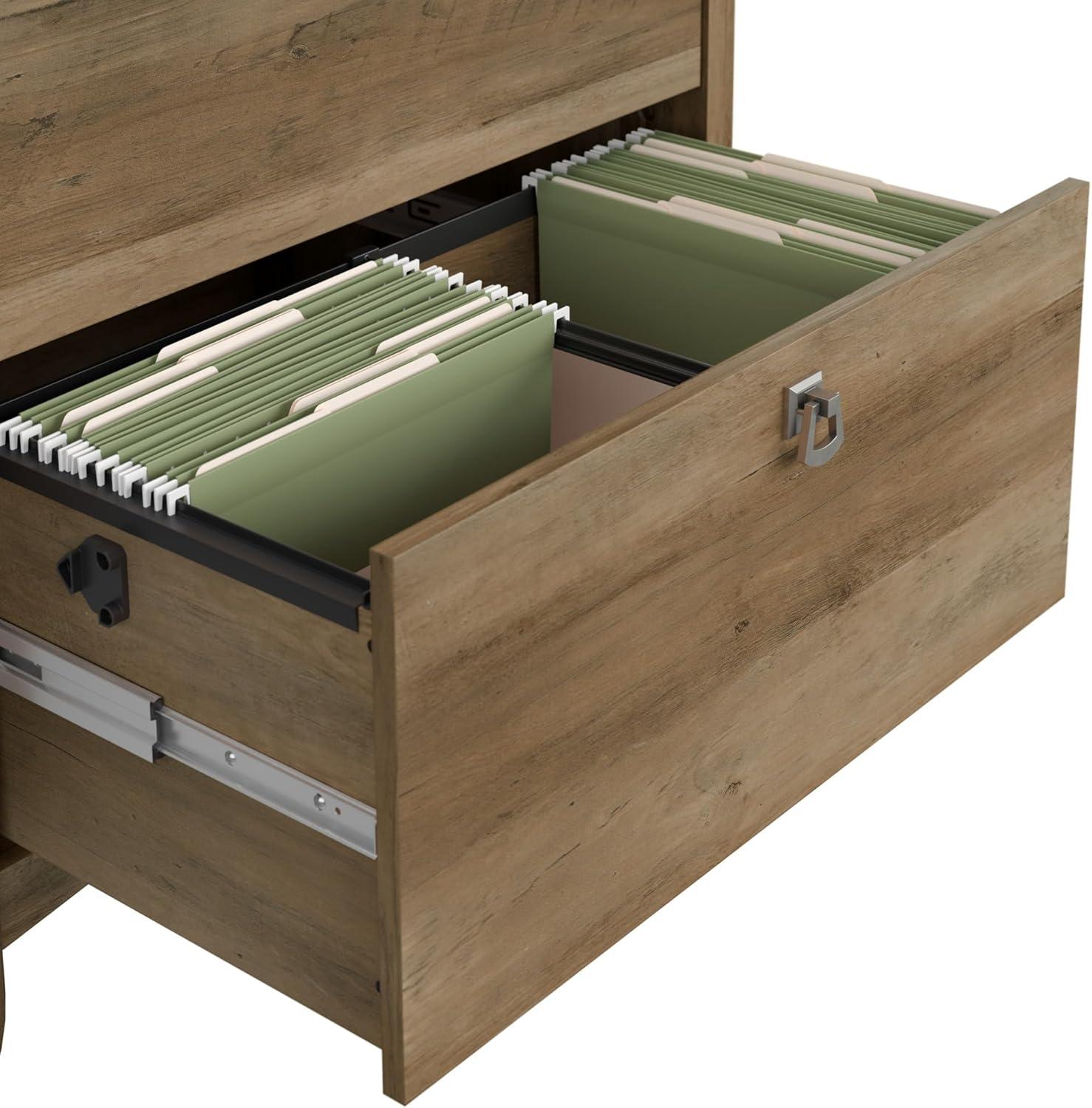 Bush Furniture Salinas 2 Drawer File Cabinet in Reclaimed Pine