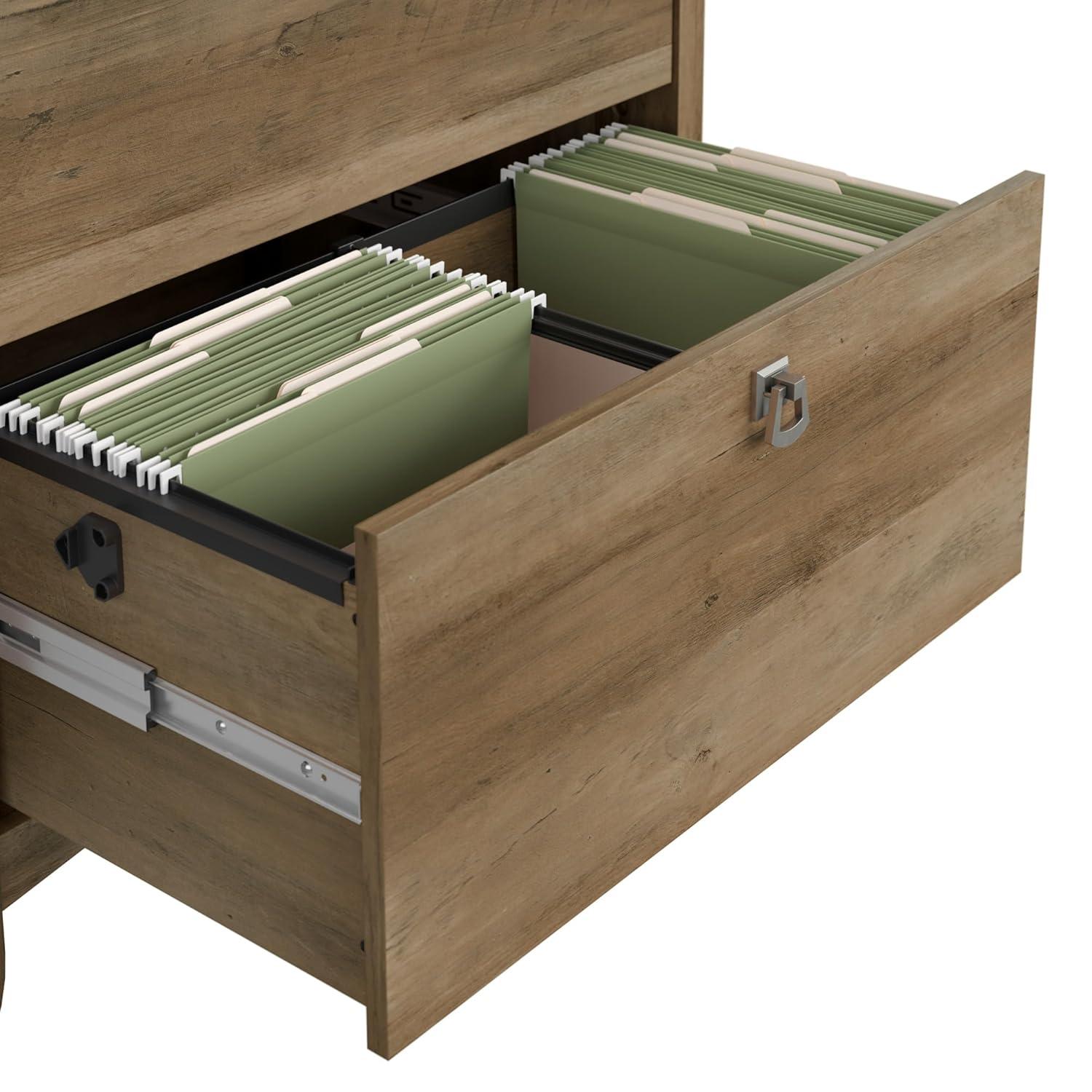Bush Furniture Salinas Mission 48" Computer Desk and Hutch, Reclaimed Pine