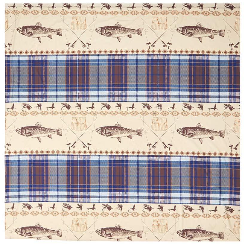 The Lakeside Collection Fly Fishing Bath Collection - Shower Curtain