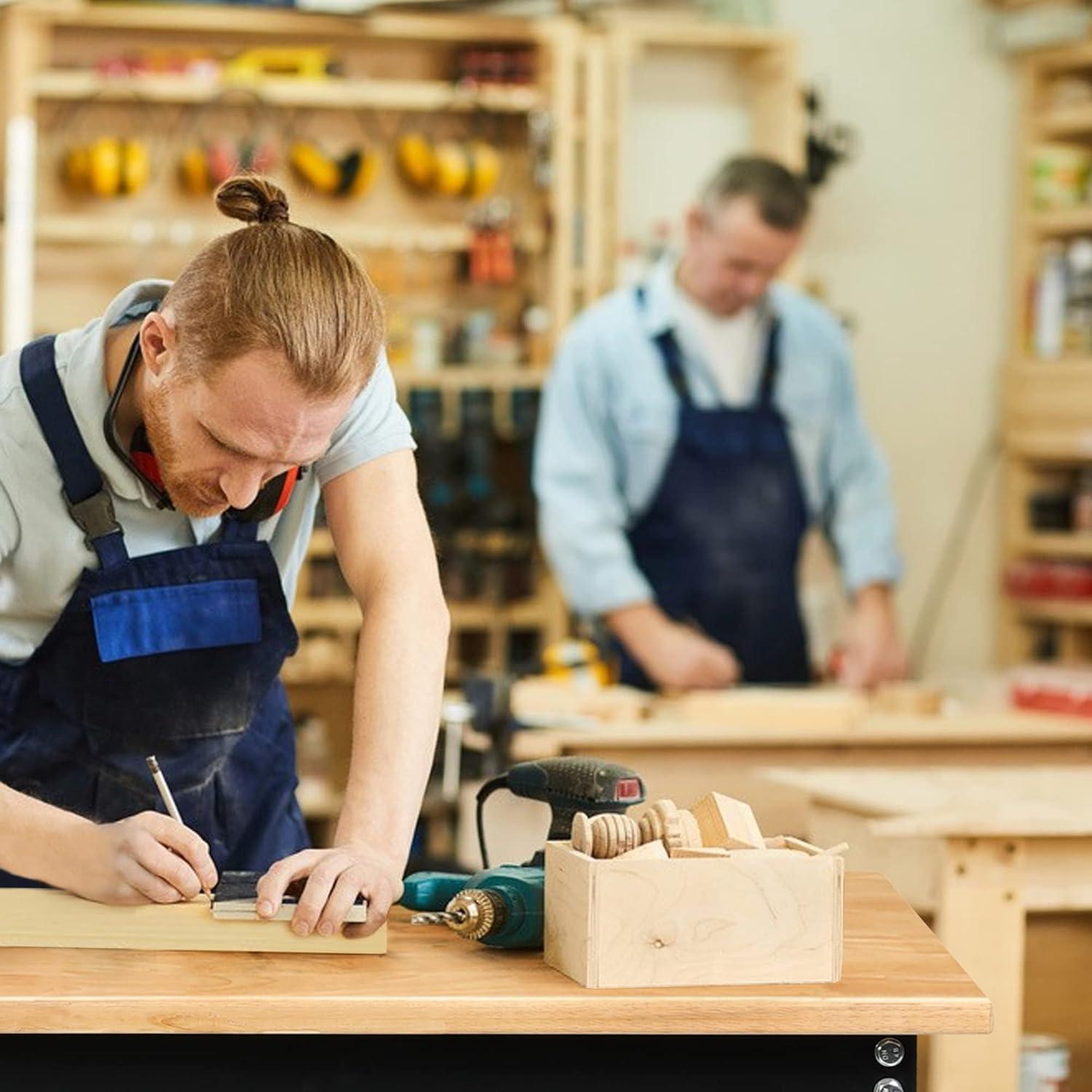 Solid Wood Top Height-Adjustable Workbench