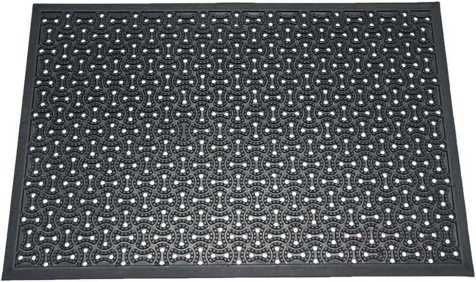 Rubber-Cal, Inc. Rubber-Cal "Dura-Scraper Drainage" Commercial Door Mat - Black