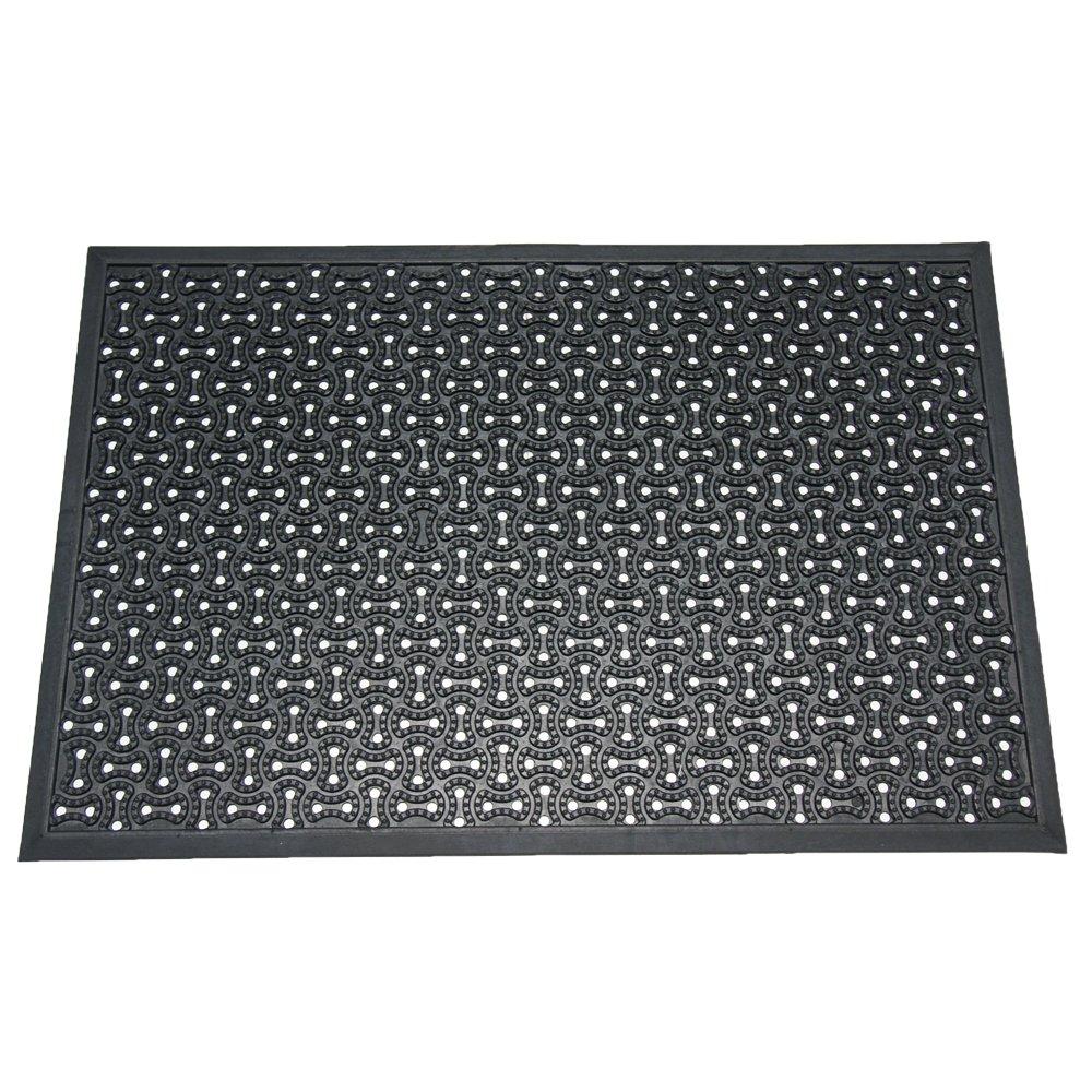 Rubber-Cal, Inc. Rubber-Cal "Dura-Scraper Drainage" Commercial Door Mat - Black