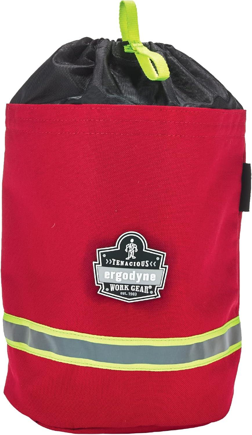 Arsenal Red Nylon Firefighter SCBA Mask Bag with Drawstring Closure