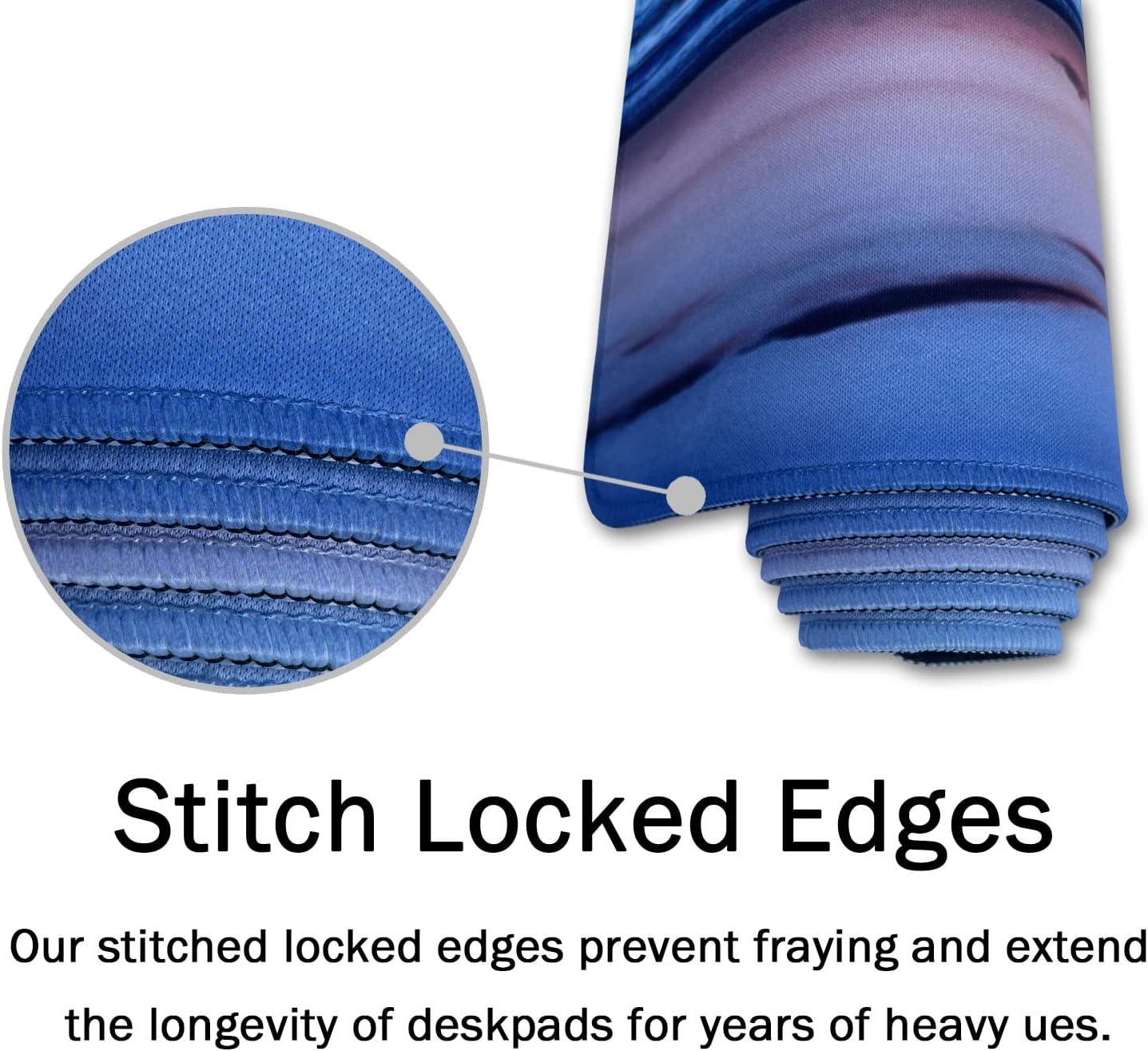 SSOIU Leopard Print Cute Desk Mat, Extra Large Non-Slip Rubber Mousepad - 35.5x15.7 in, Extended Gaming Mouse Pad