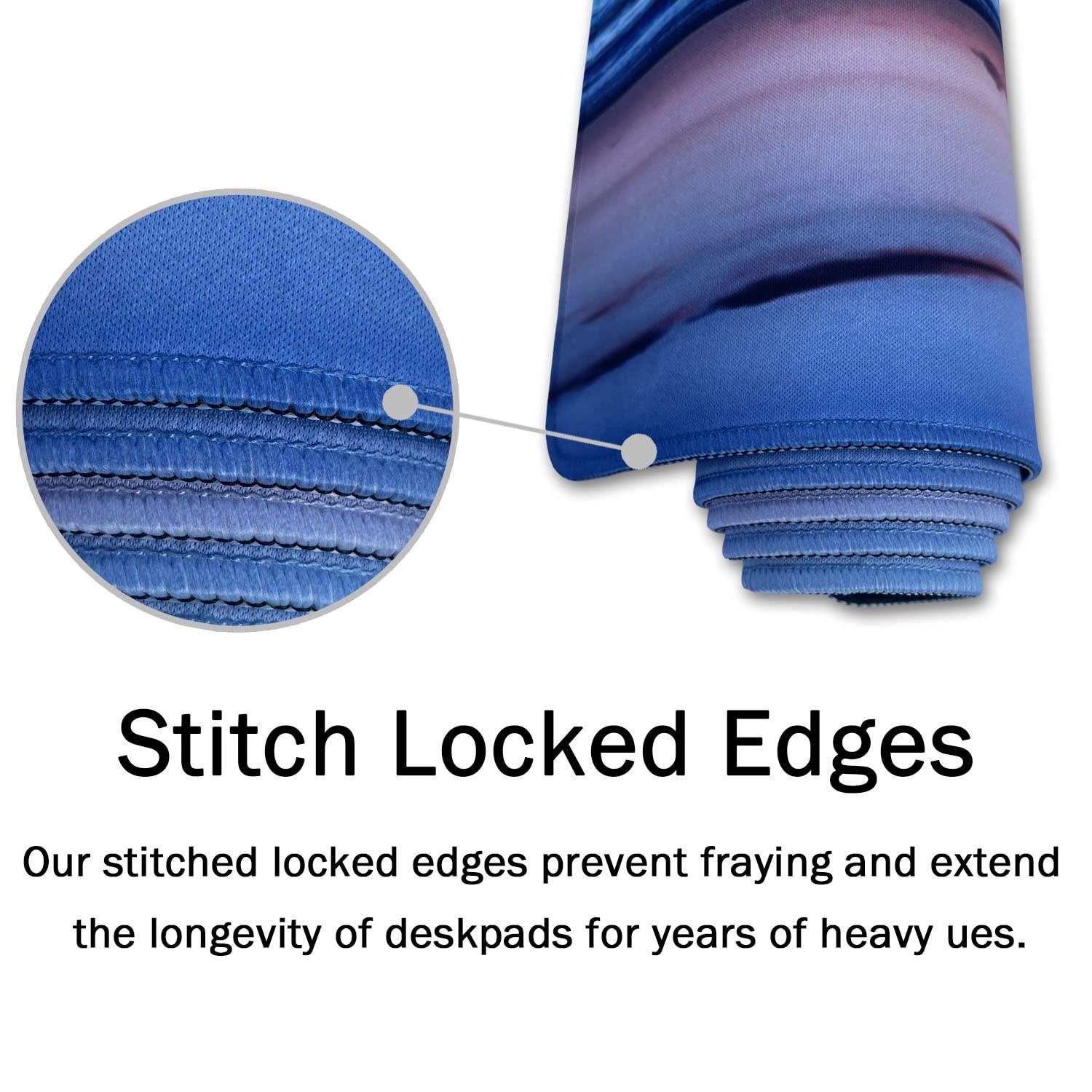 SSOIU Leopard Print Cute Desk Mat, Extra Large Non-Slip Rubber Mousepad - 35.5x15.7 in, Extended Gaming Mouse Pad