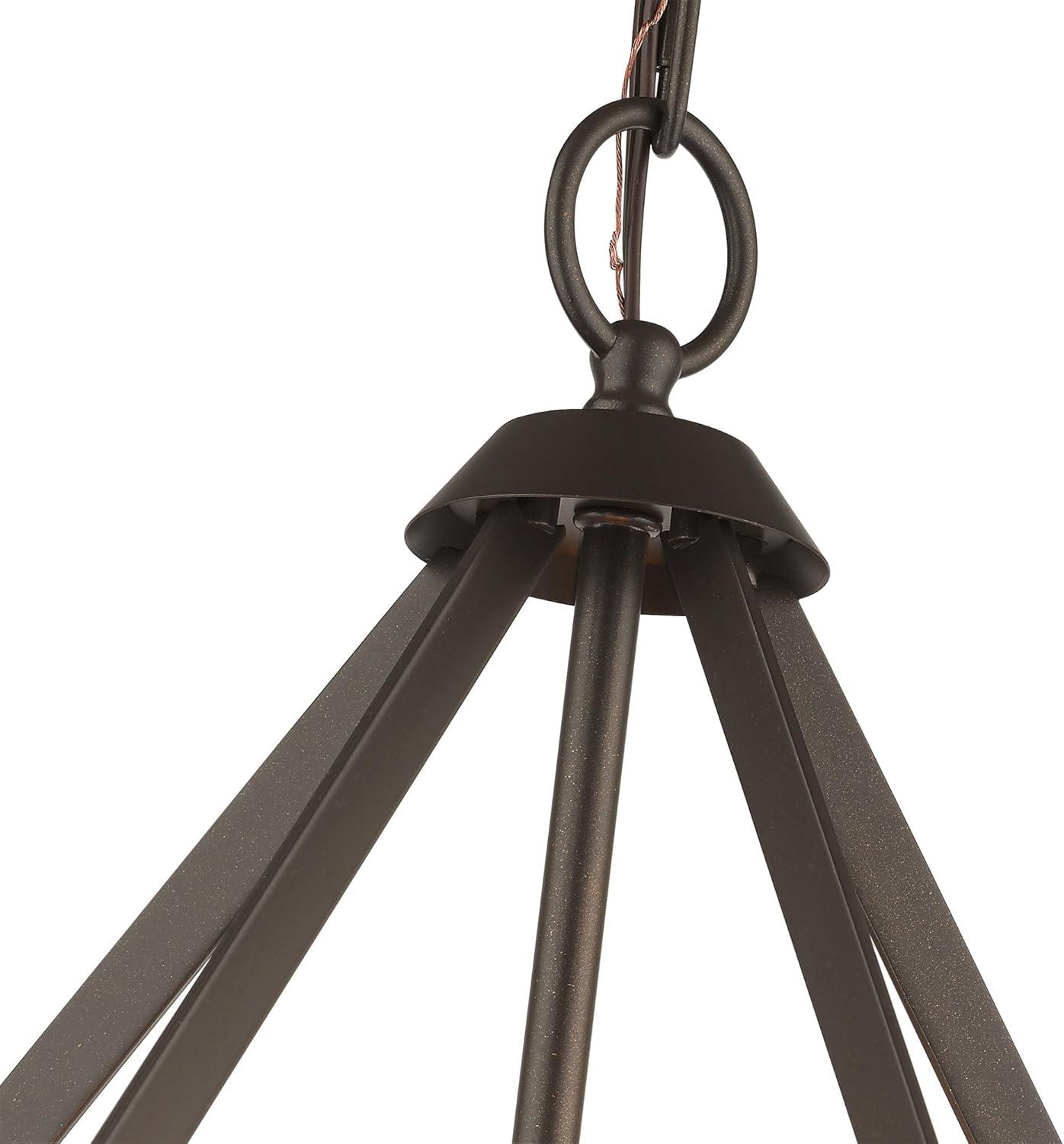 Prism 3-Light Black Brushed Nickel Mini Chandelier for Indoor/Outdoor