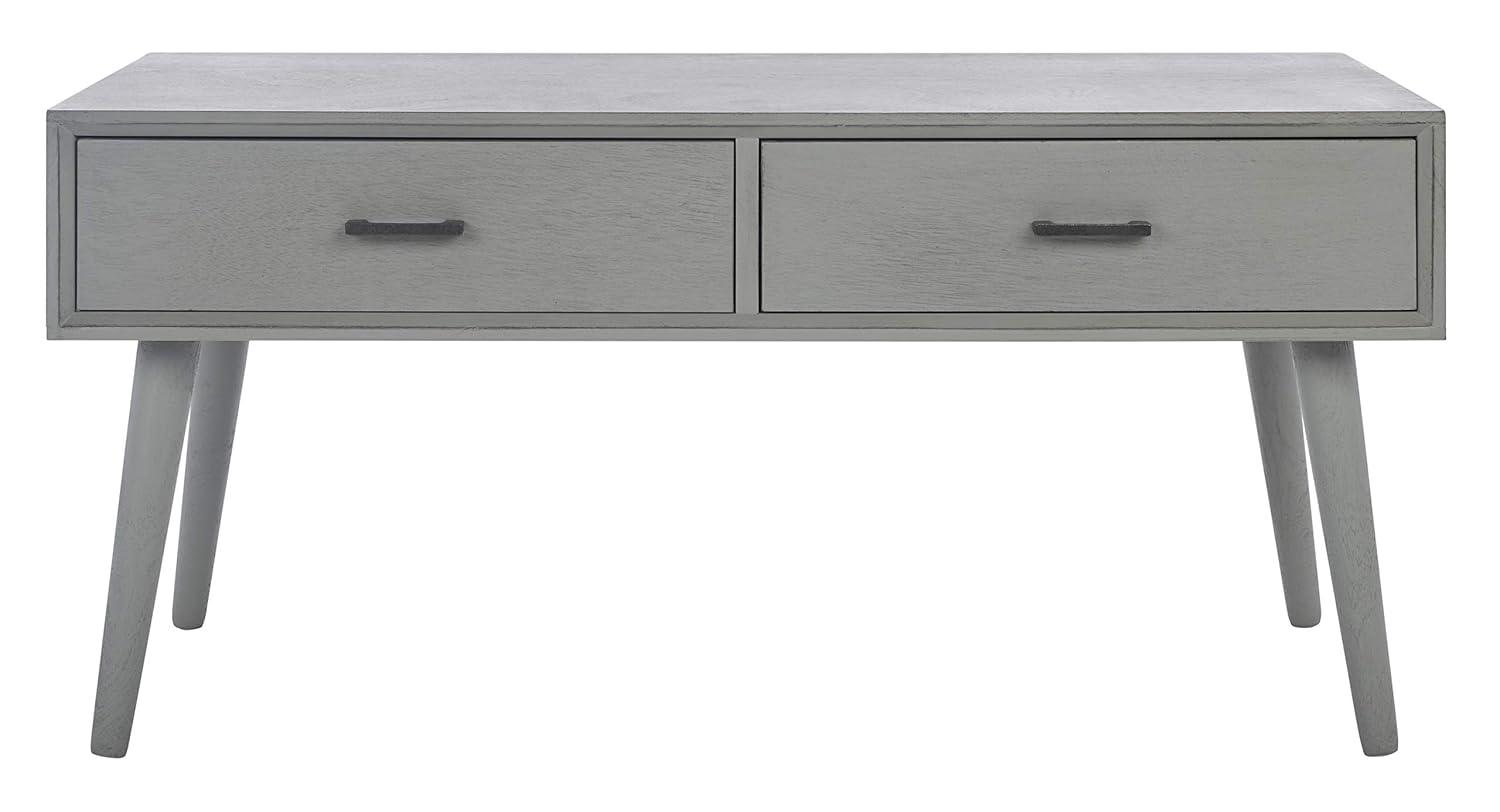 Mozart Mid-Century Coffee Table - Distressed Grey - Safavieh