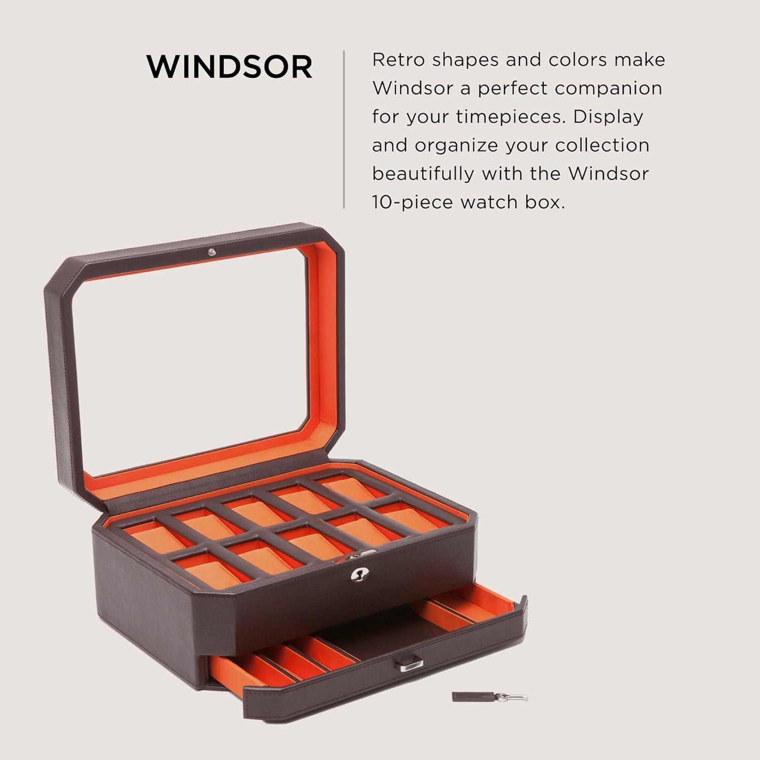 Windsor Leather 10 Piece Watch Box