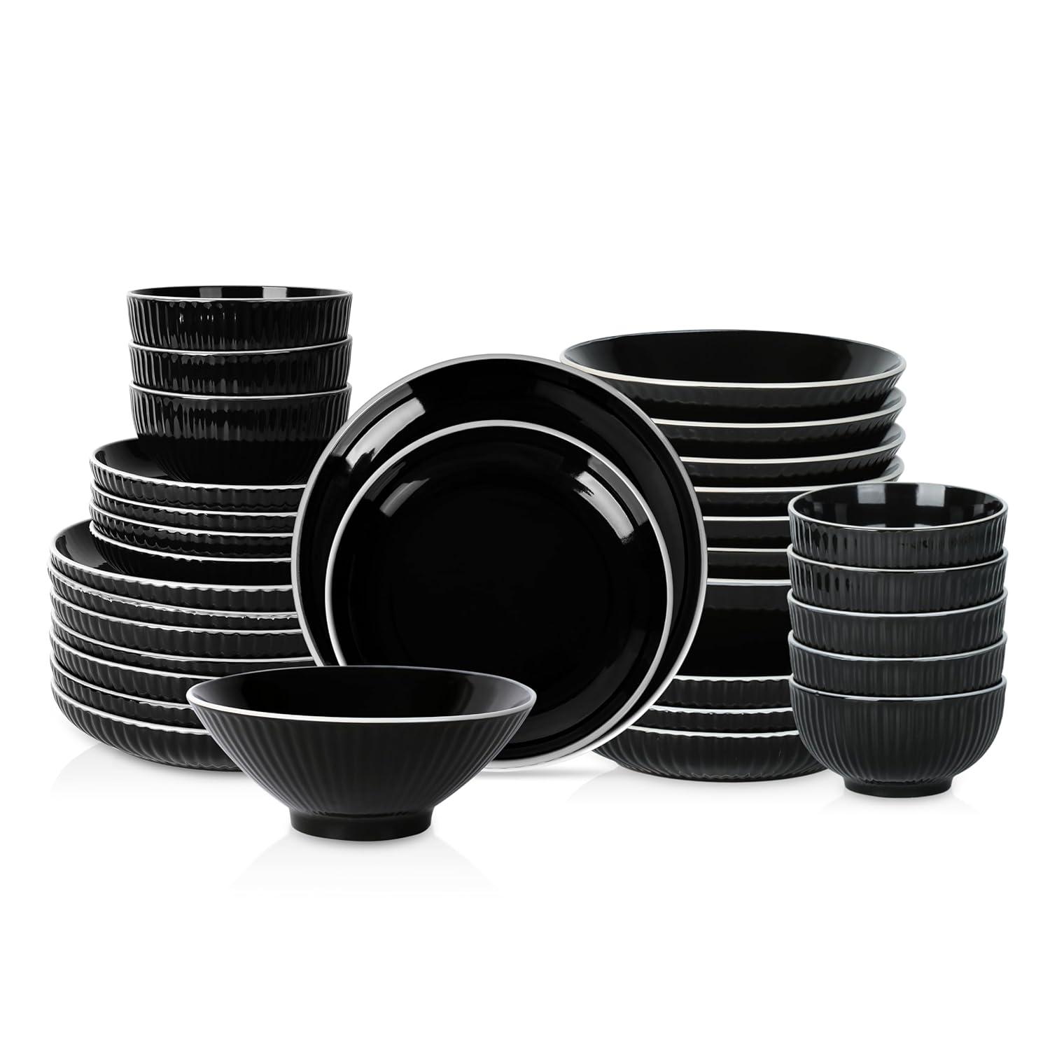 Christian Siriano Lustra 32 Piece Stoneware Dinnerware Set - Service for 8 (Set of 32)
