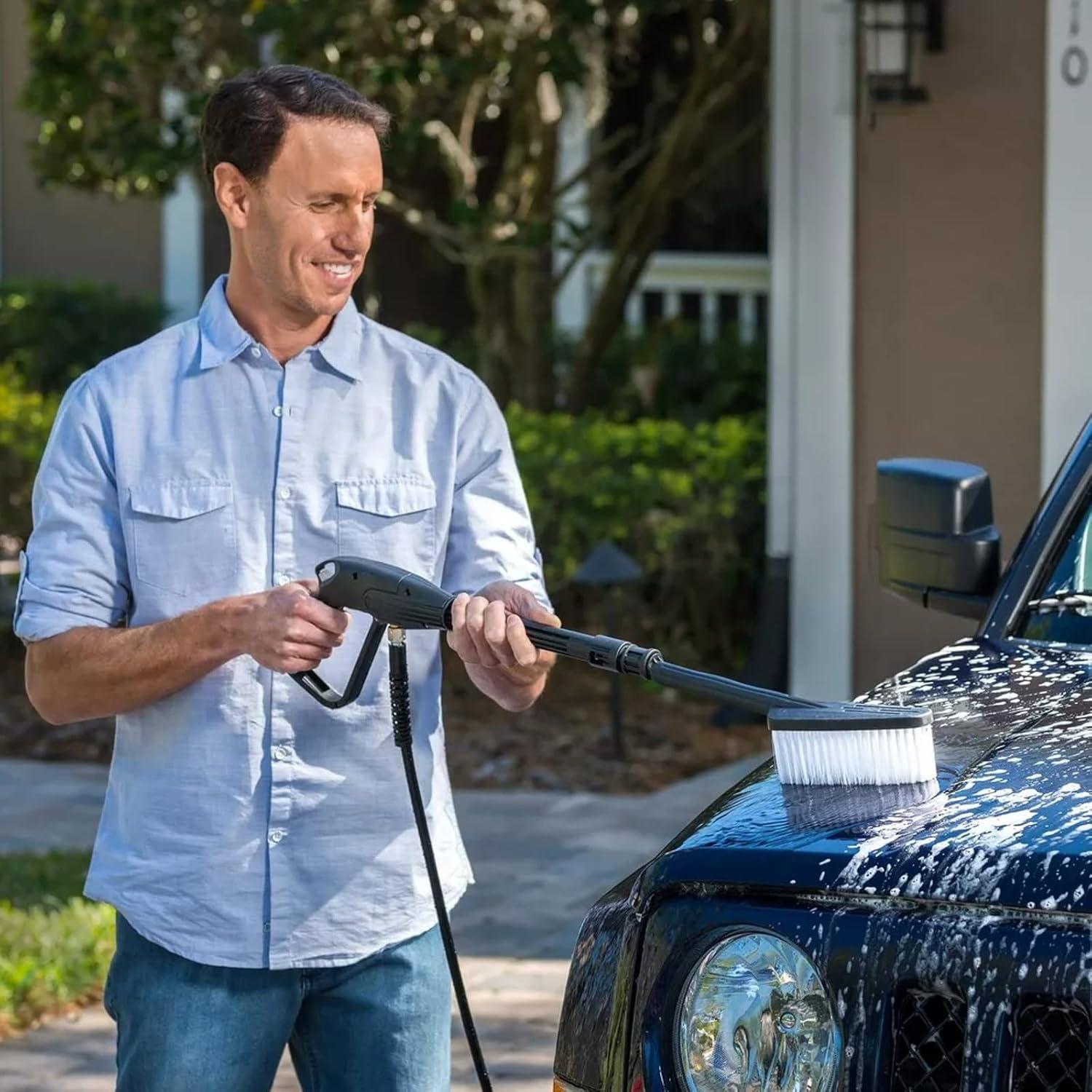 Soft Bristle Pressure Washer Wash Brush - 4000 PSI - Quick-Connect