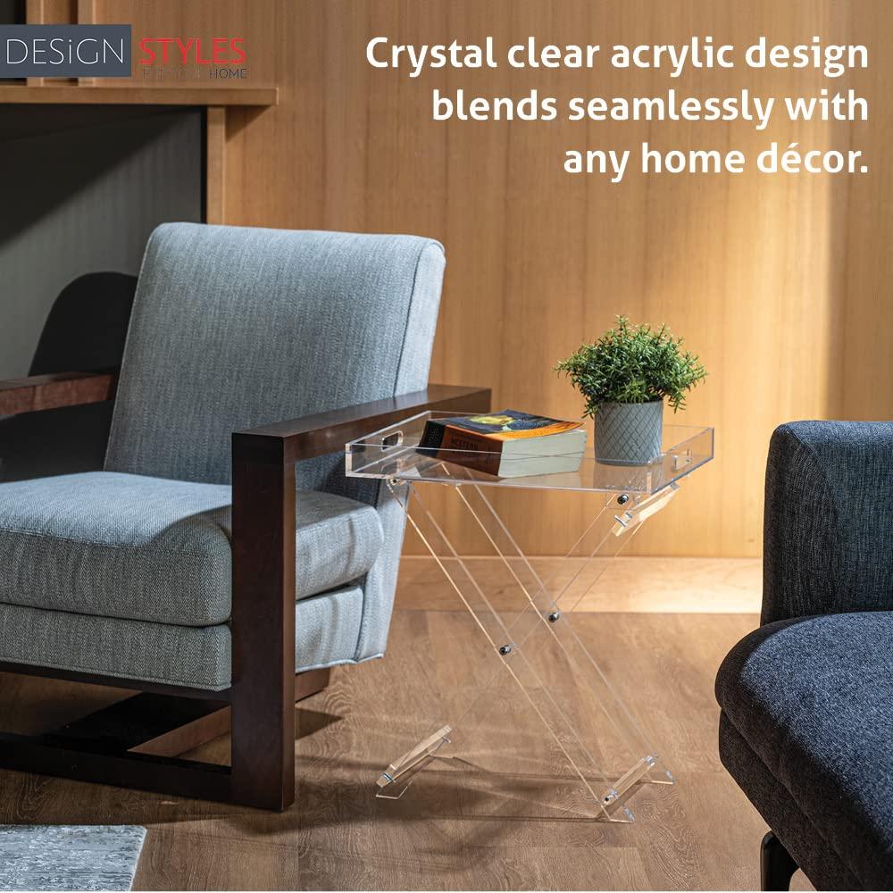 Design Styles Acrylic Folding Tray Table