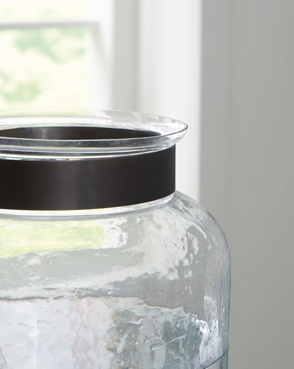 Signature Design by Ashley Casual Lukasvale Vase  Clear/Pewter Finish