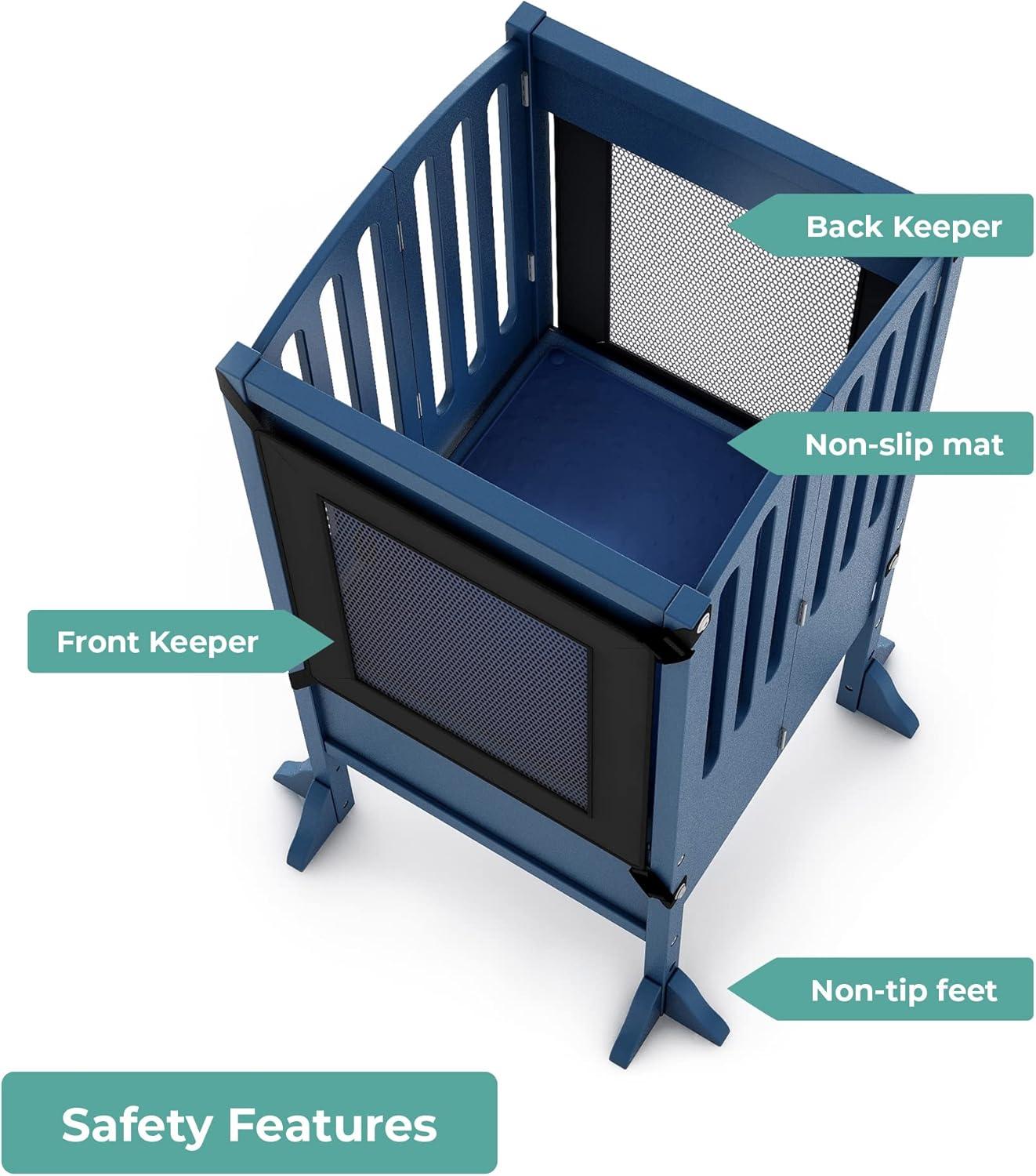 Guidecraft Contemporary Kitchen Helper Foldable Step Stool