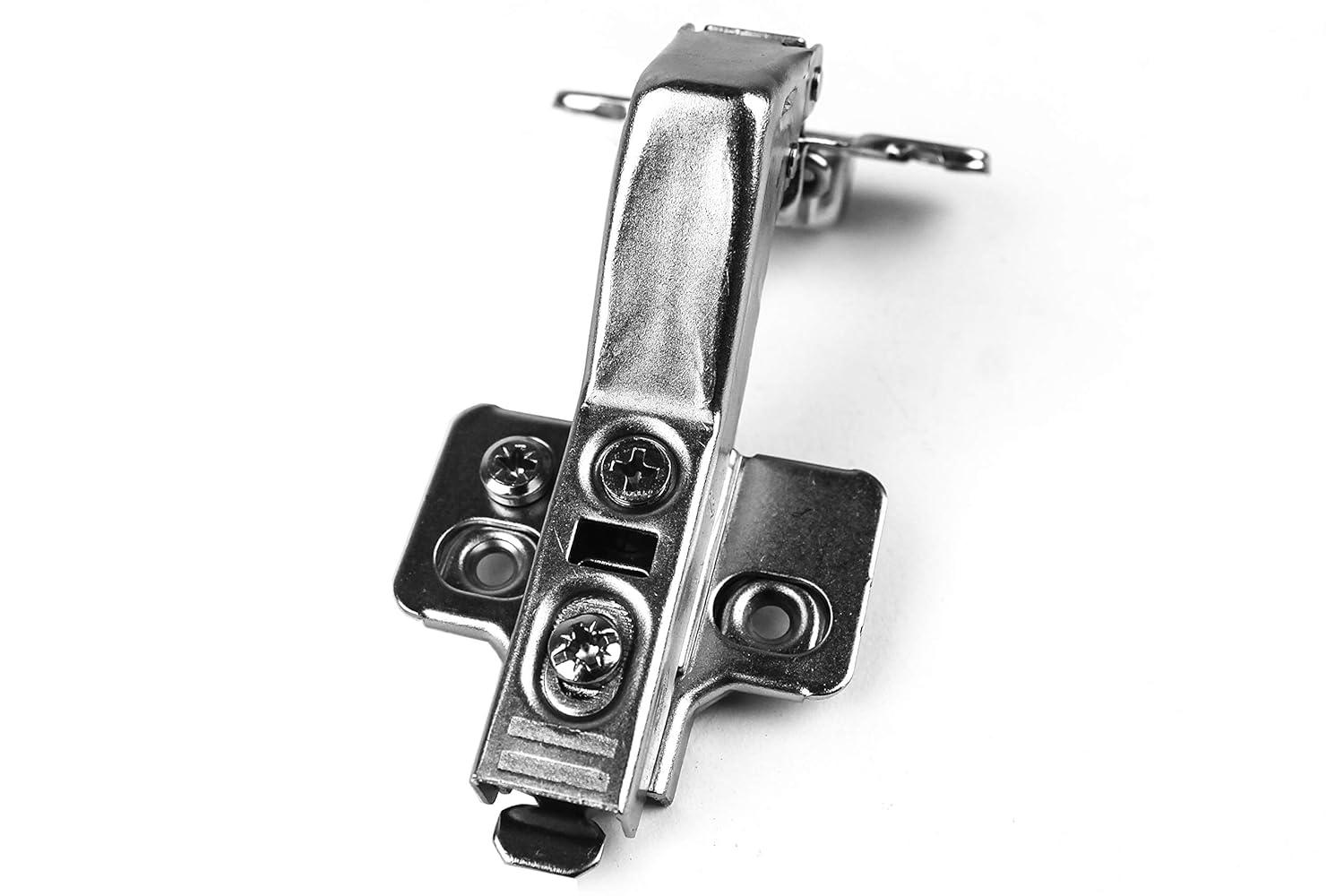 Berta 2-Pack Frameless Soft-Close Cabinet Hinges, 3D Adjustable Clip-On with Mounting Screws for 45° Corner Applications – Durable & Easy to Install