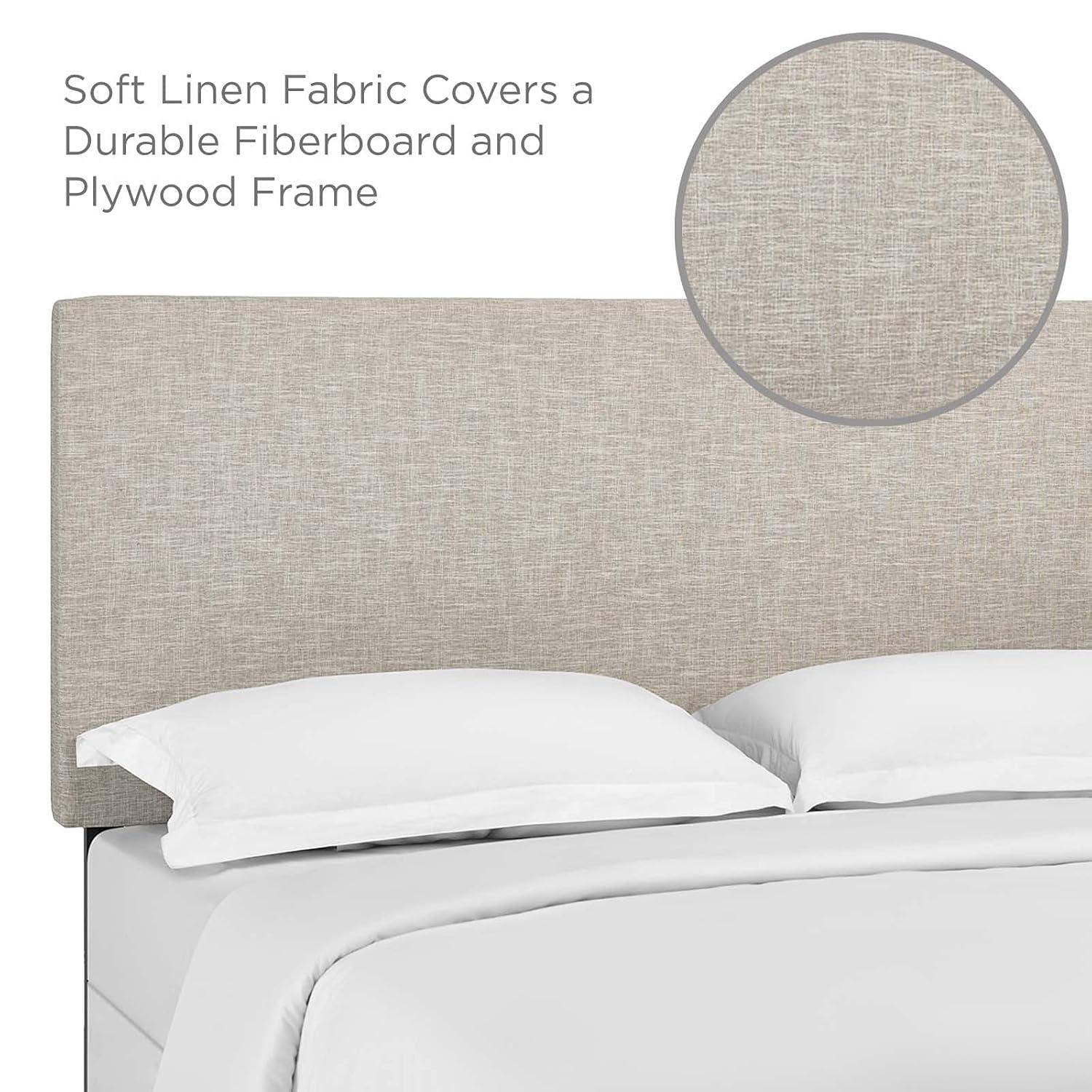 Modway Carson Carrington Stryn Upholstered Linen Fabric Headboard