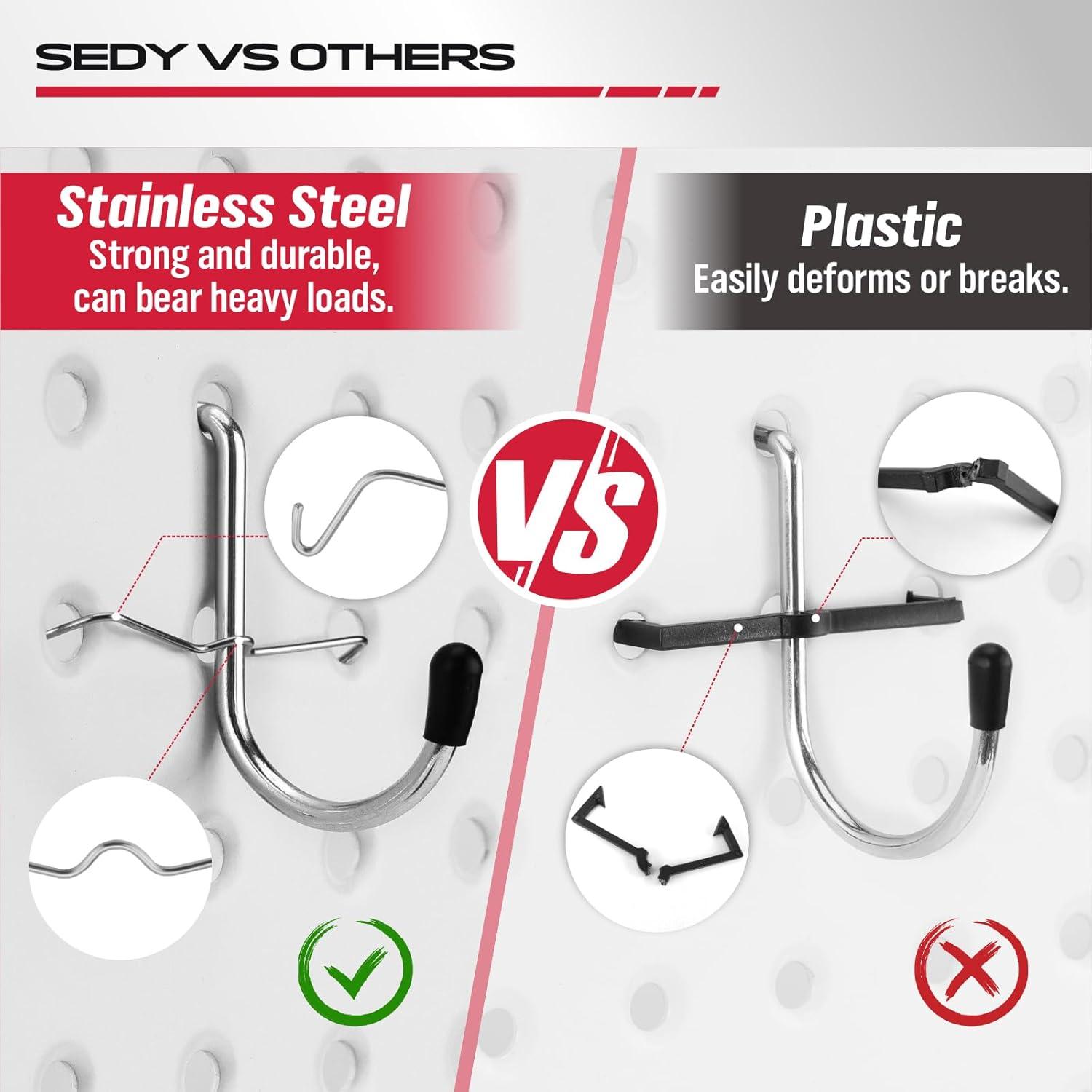 300-Piece Pegboard Hook Set, Pegboard Organizer Accessories for Hanging, Durable Metal Hooks for Tool Organization, Garage, Workshop, and Craft Storage